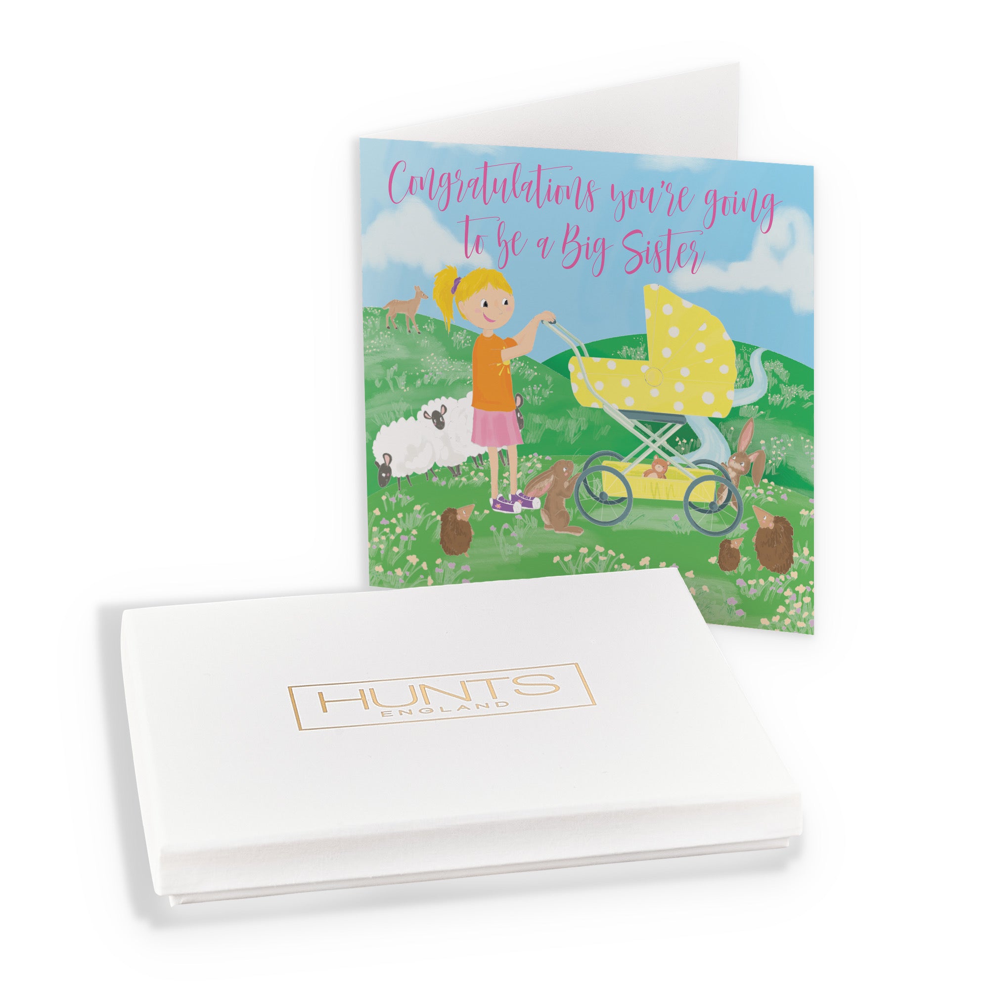 Boxed New Baby Pregnancy Announcement Big Sister Card For Daughter Countryside - Default Title (B0D5RMV3W5)