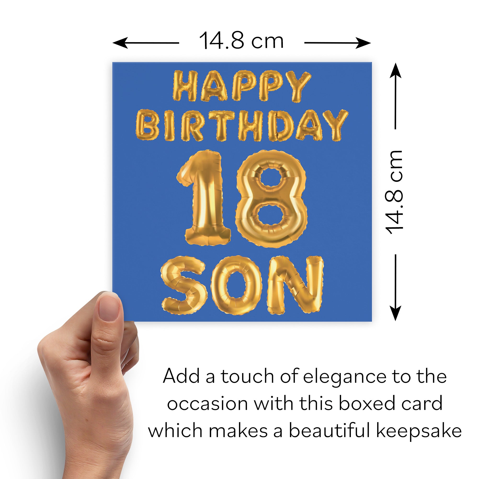 Boxed 18th Son Birthday Card Balloon - Default Title (B0D5RMXKQ2)