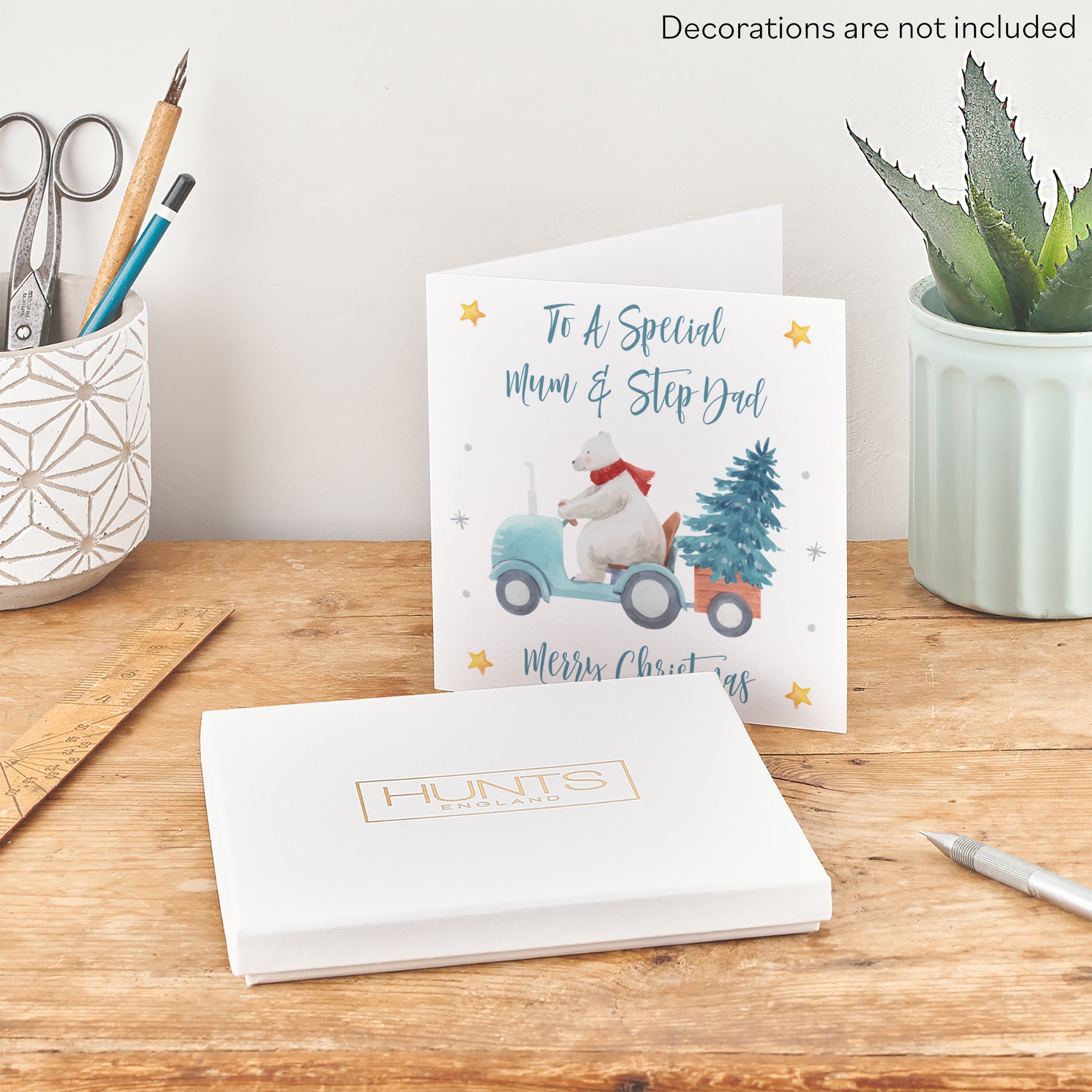 Boxed Mum And Step Dad Polar Bear Christmas Card - Default Title (B0D5RMYL6K)