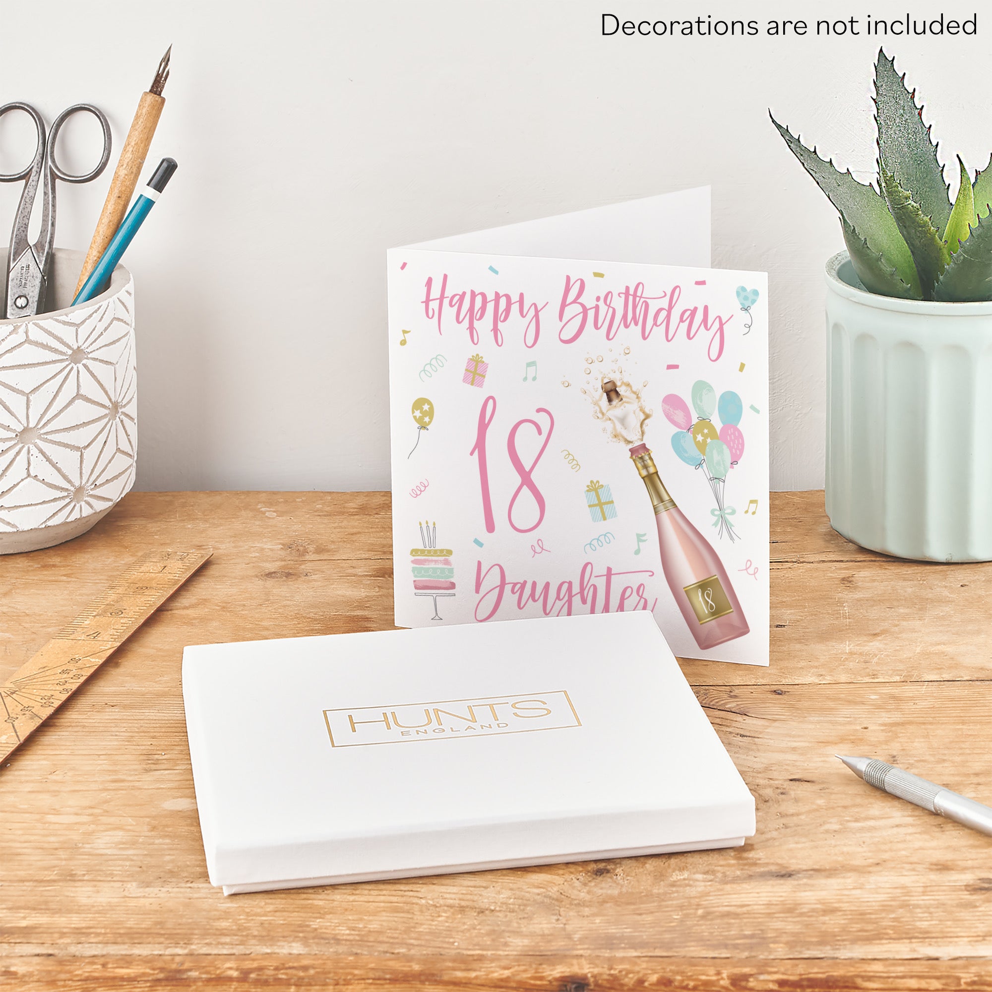 Boxed 18th Daughter Birthday Card Champagne - Default Title (B0D5RMYL7S)