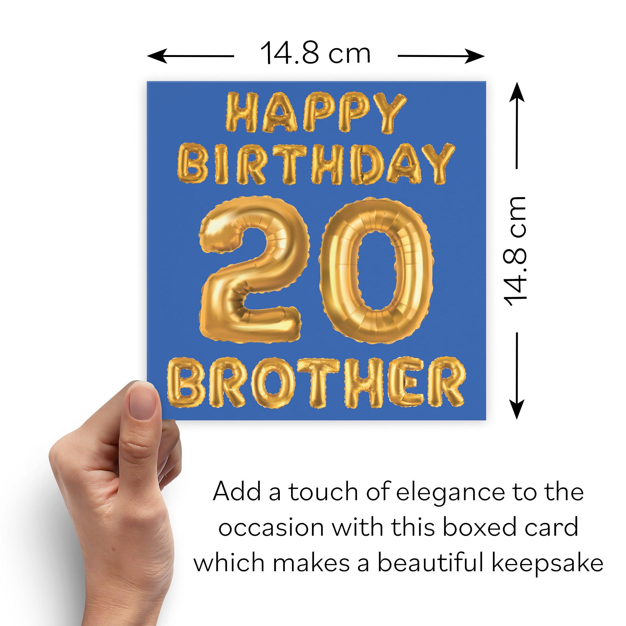 Boxed 20th Brother Birthday Card Balloon - Default Title (B0D5RMZHV9)