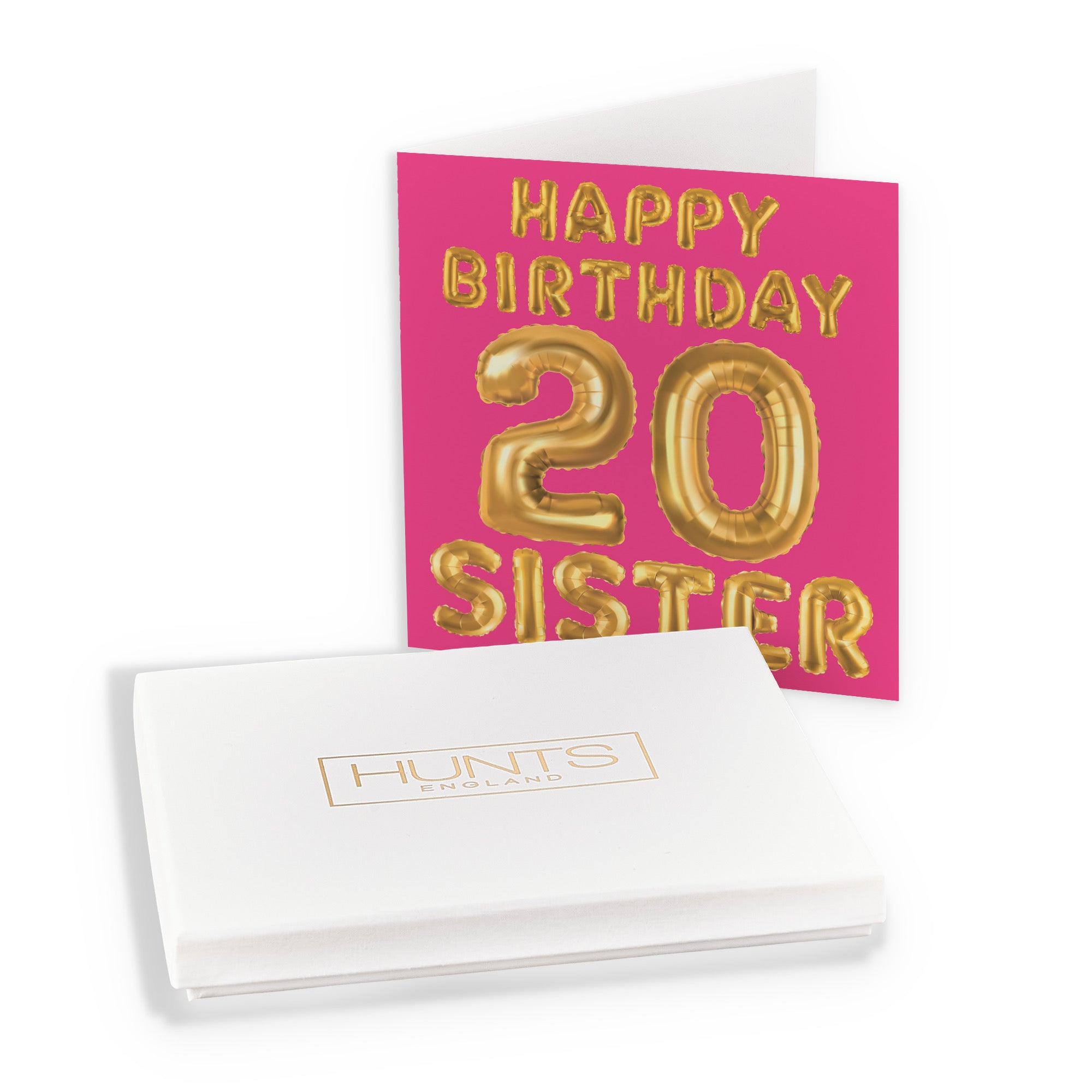 Boxed 20th Sister Birthday Card Balloon - Default Title (B0D5RMZZD8)