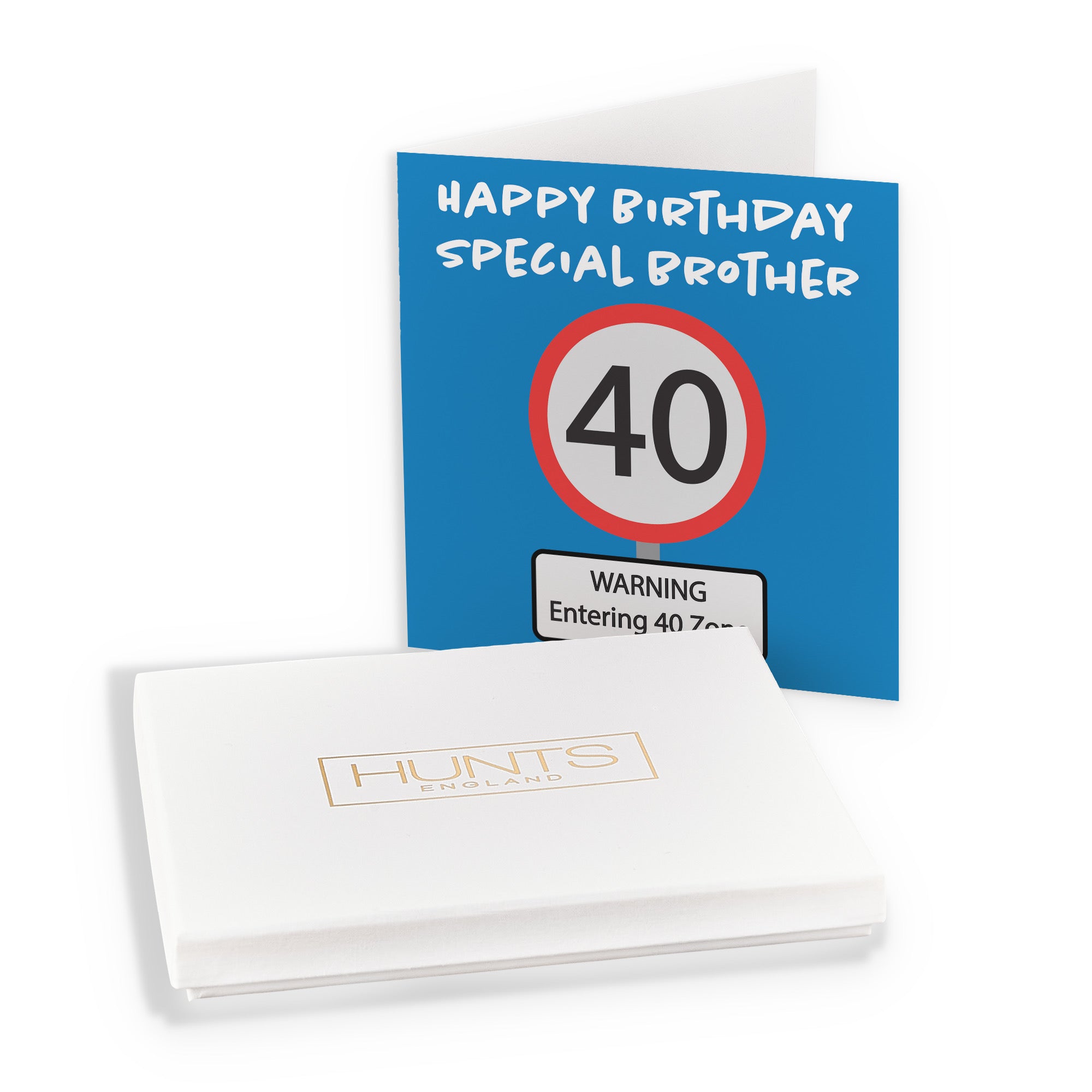 Boxed 40th Brother Birthday Card Road Sign - Default Title (B0D5RN14YJ)