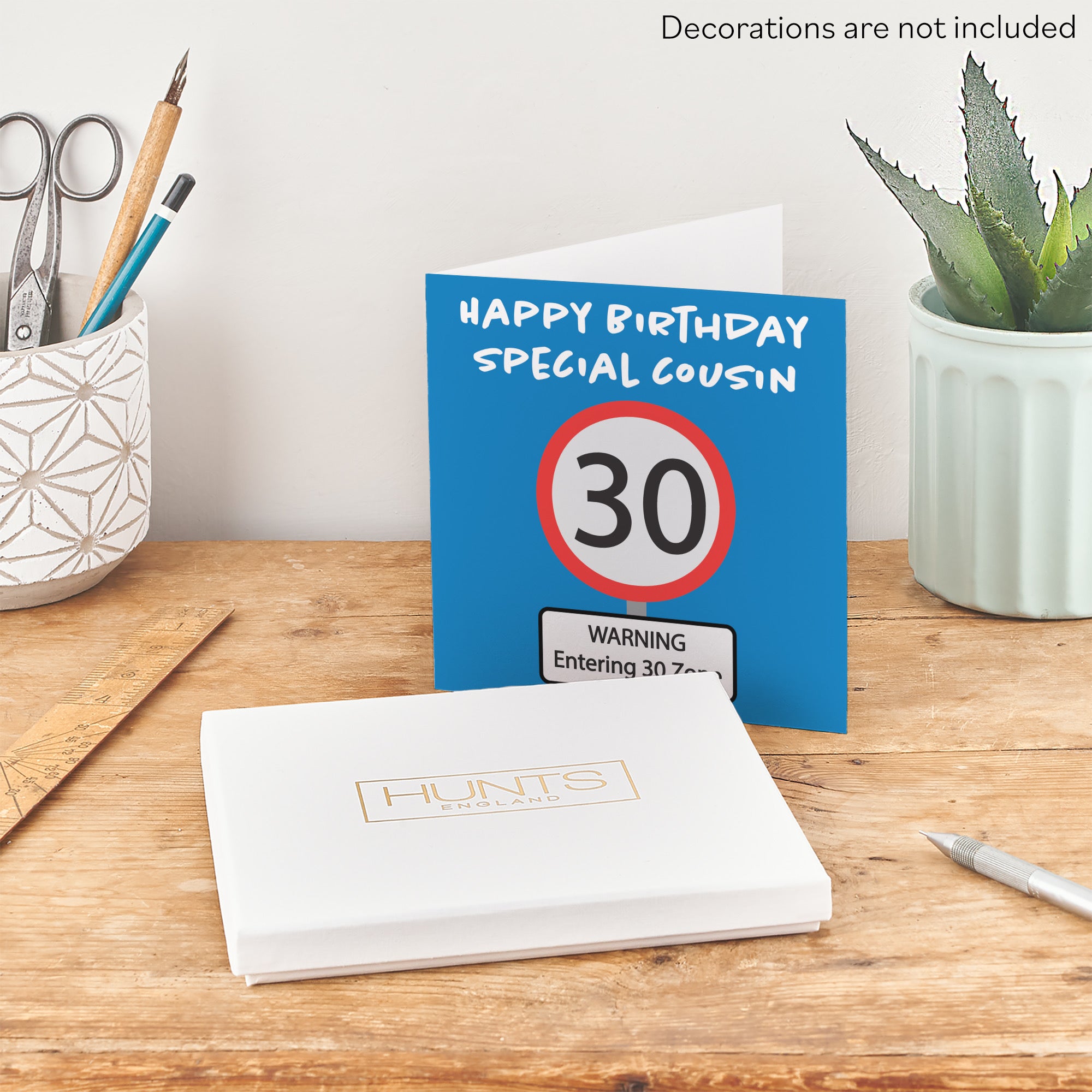 Boxed 30th Cousin Birthday Card Road Sign - Default Title (B0D5RN1KN9)