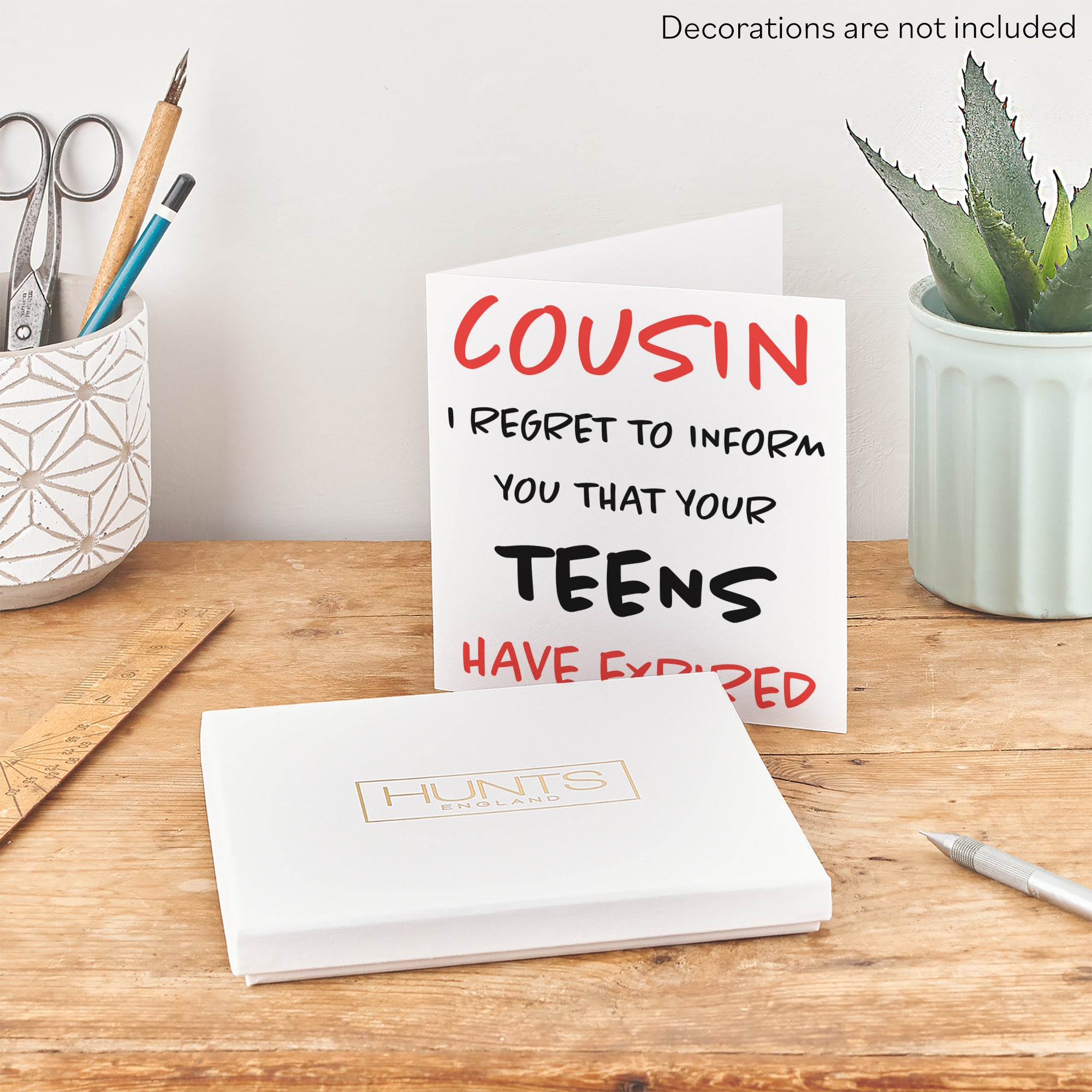 Boxed 20th Cousin Humorous Birthday Card Retro - Default Title (B0D5RN243P)