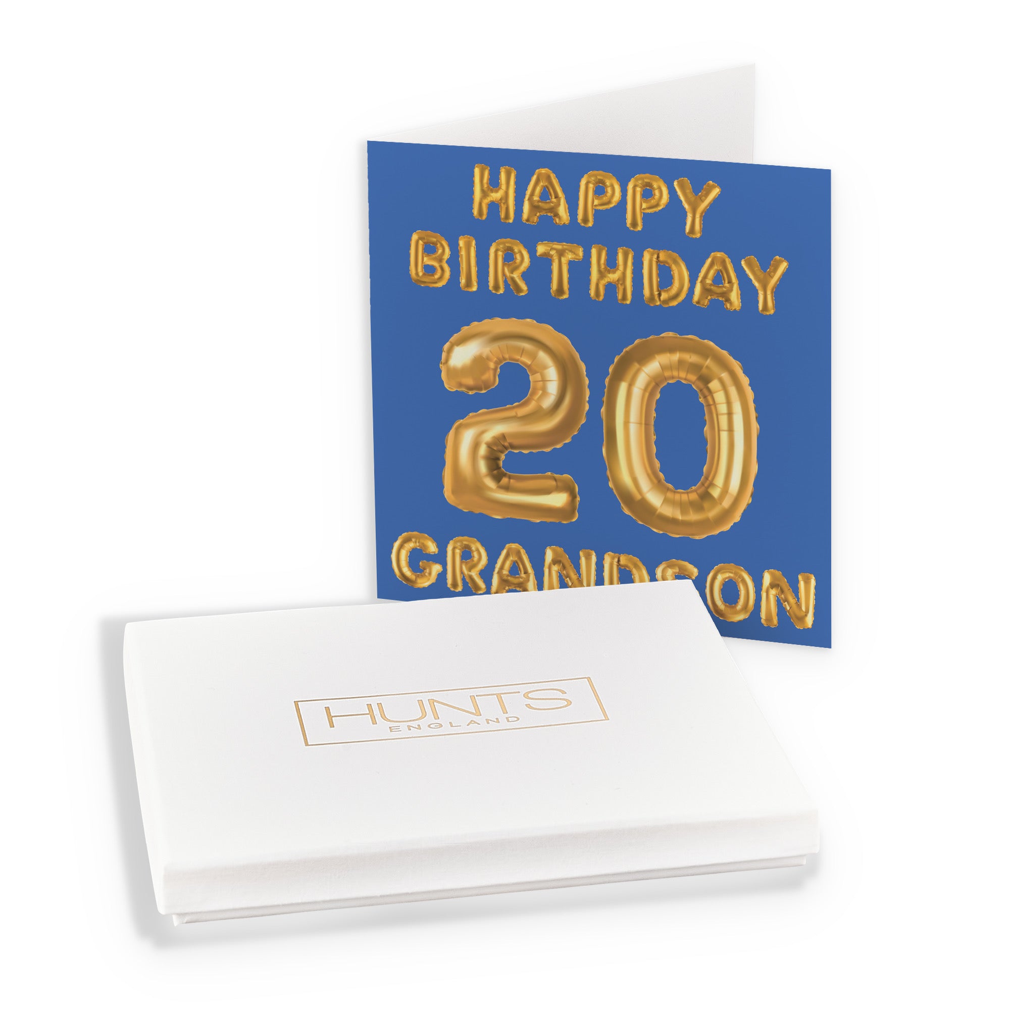 Boxed 20th Grandson Birthday Card Balloon - Default Title (B0D5RN2X6B)