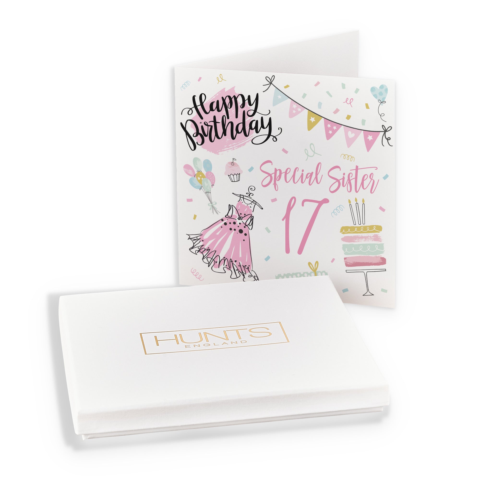 Boxed 17th Sister Birthday Card Party - Default Title (B0D5RN485B)