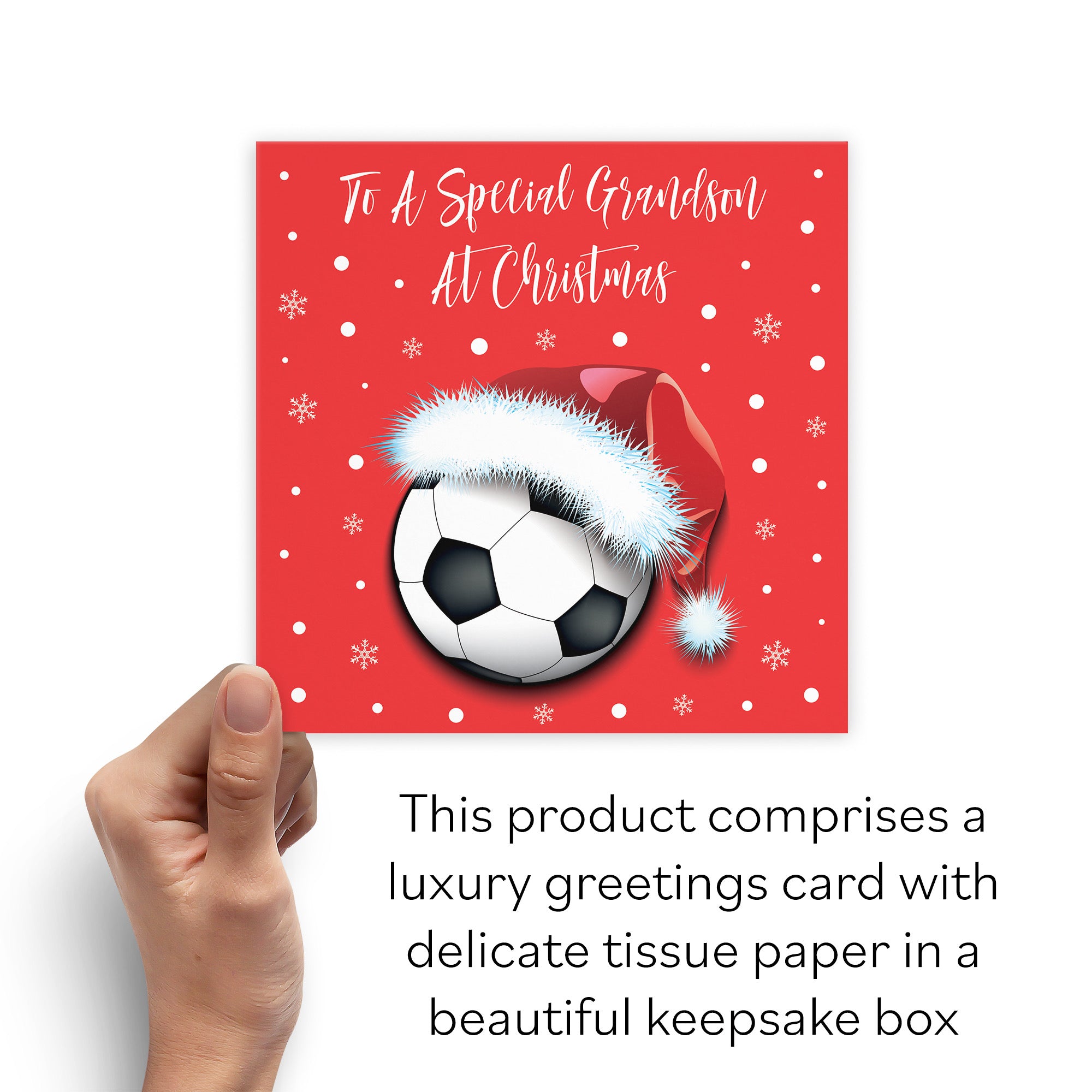 Boxed Grandson Football Christmas Card - Default Title (B0D5RN4NTJ)