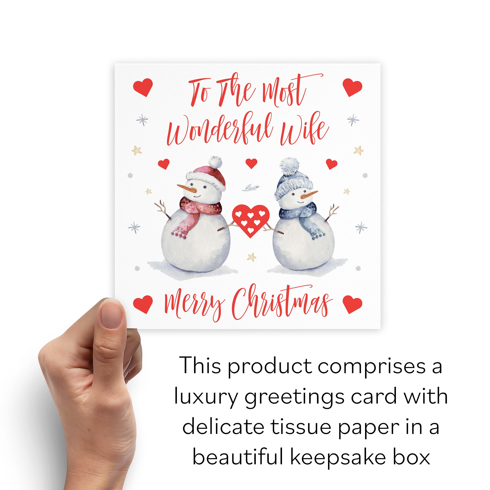 Boxed Wife Snowman Christmas Card - Default Title (B0D5RN69FX)