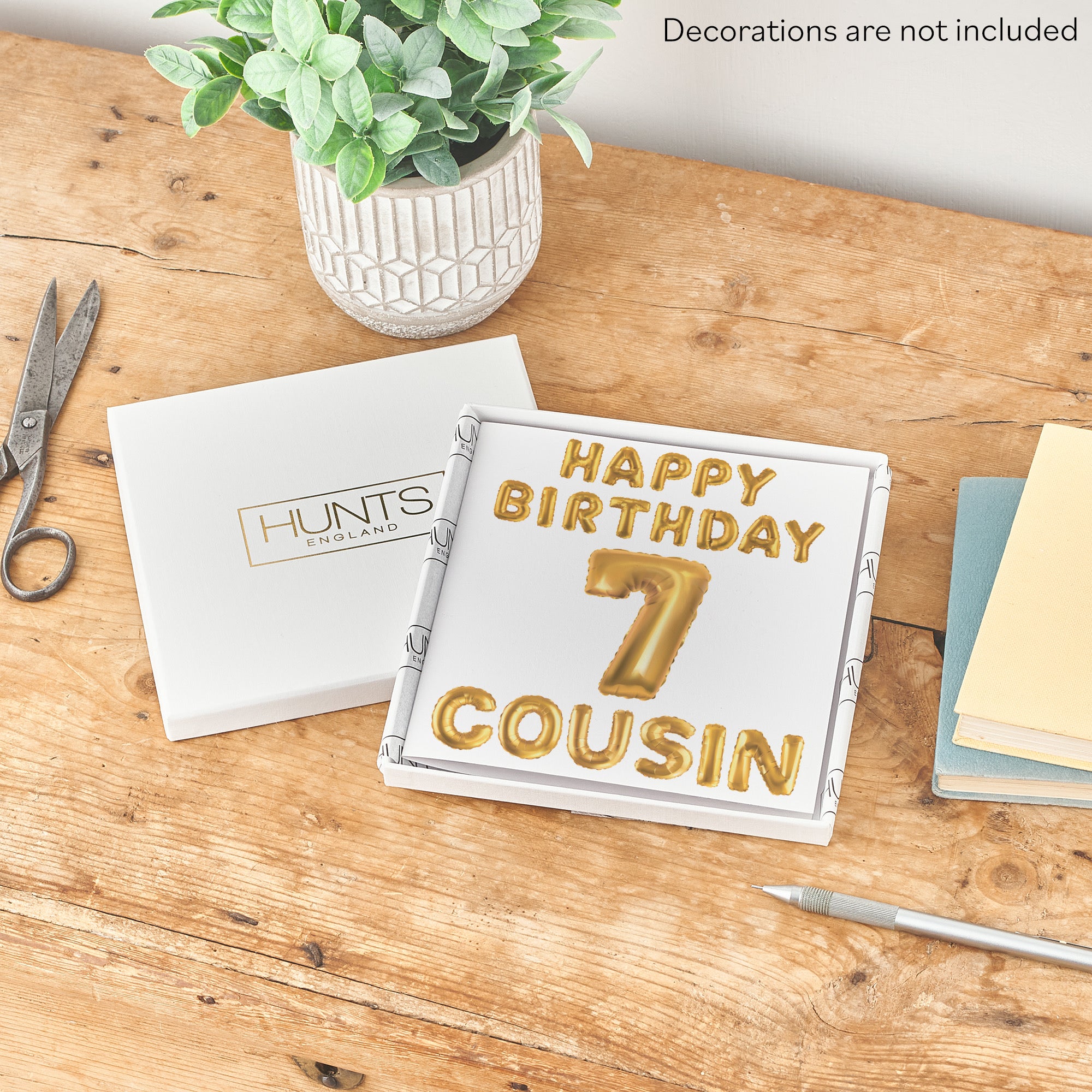 Boxed 7th Cousin Birthday Card Balloon - Default Title (B0D5RN6CMX)