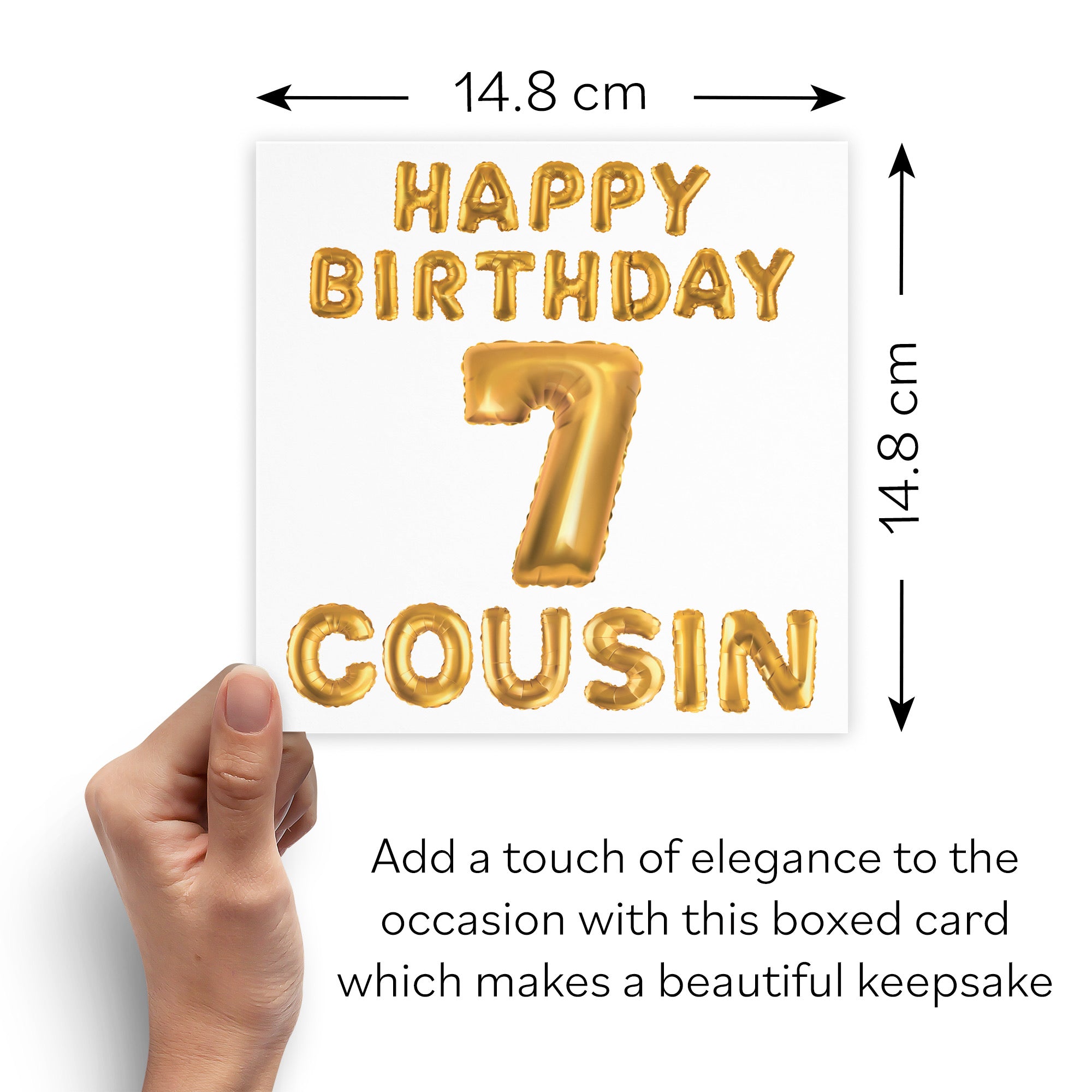 Boxed 7th Cousin Birthday Card Balloon - Default Title (B0D5RN6CMX)