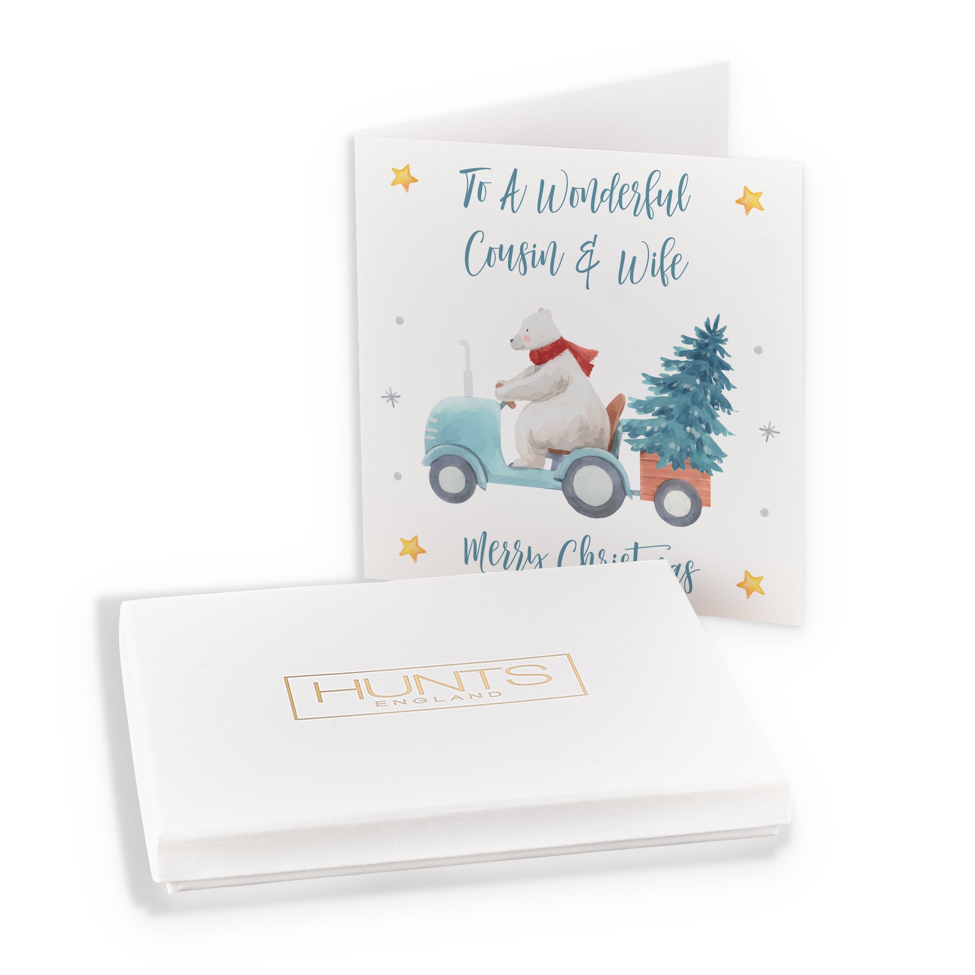 Boxed Cousin And Wife Polar Bear Christmas Card - Default Title (B0D5RN7Q36)