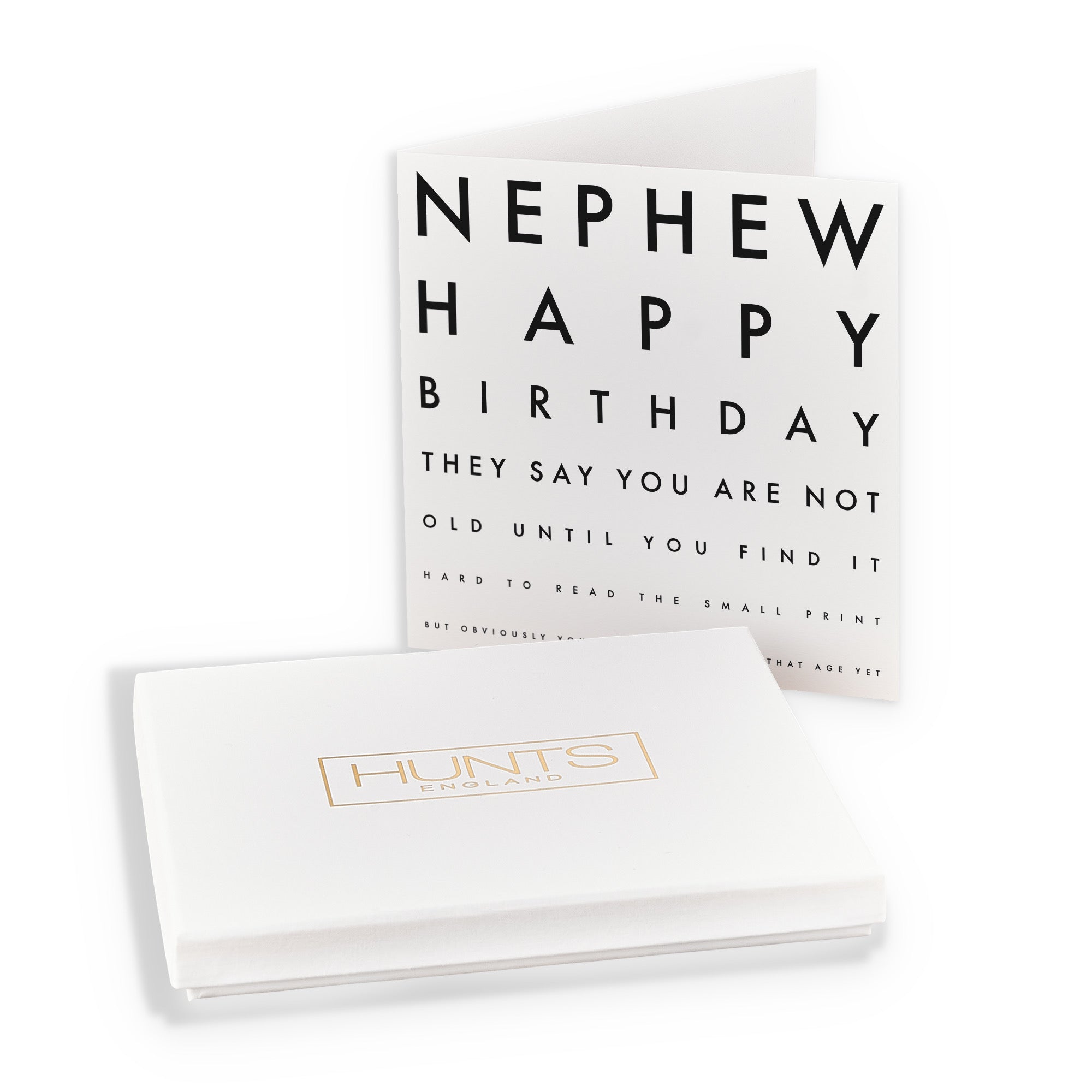 Boxed Nephew Funny Eye Sight Birthday Card Letters - Default Title (B0D5RN9QYR)