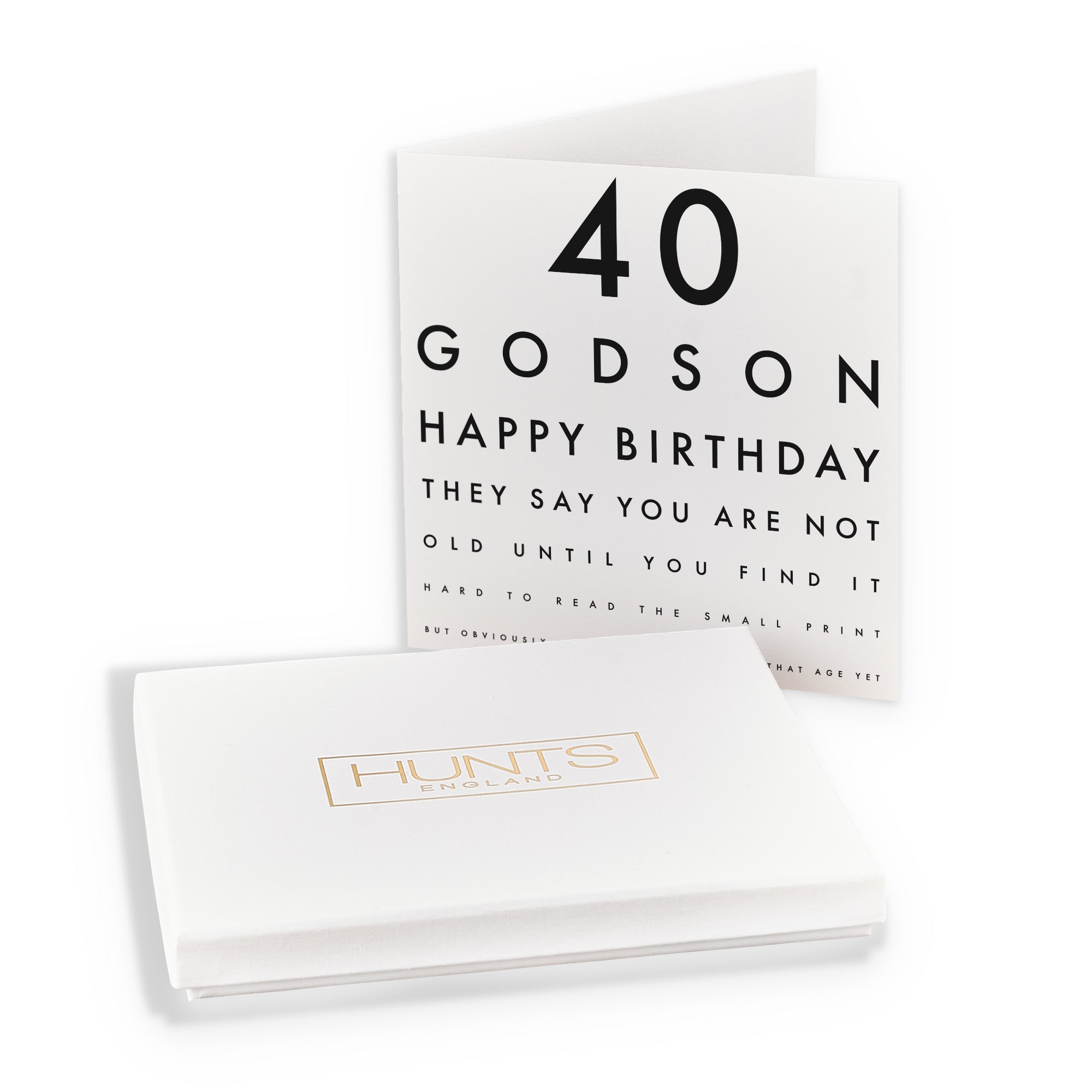 Boxed 40th Godson Funny Eye Sight Birthday Card Letters - Default Title (B0D5RNBJ8V)