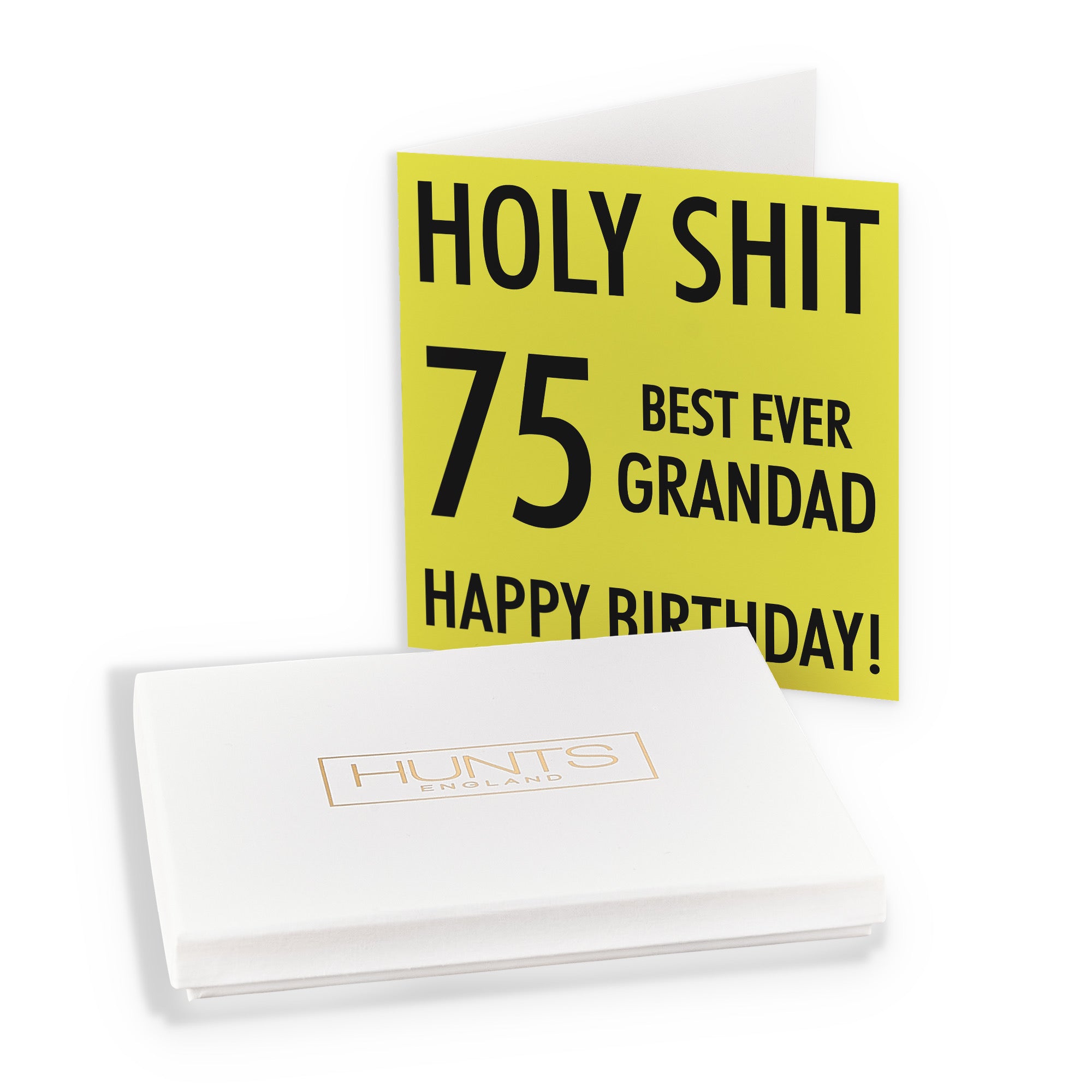 Boxed 75th Grandad Birthday Card Holy Shit - Default Title (B0D5RNBJB8)