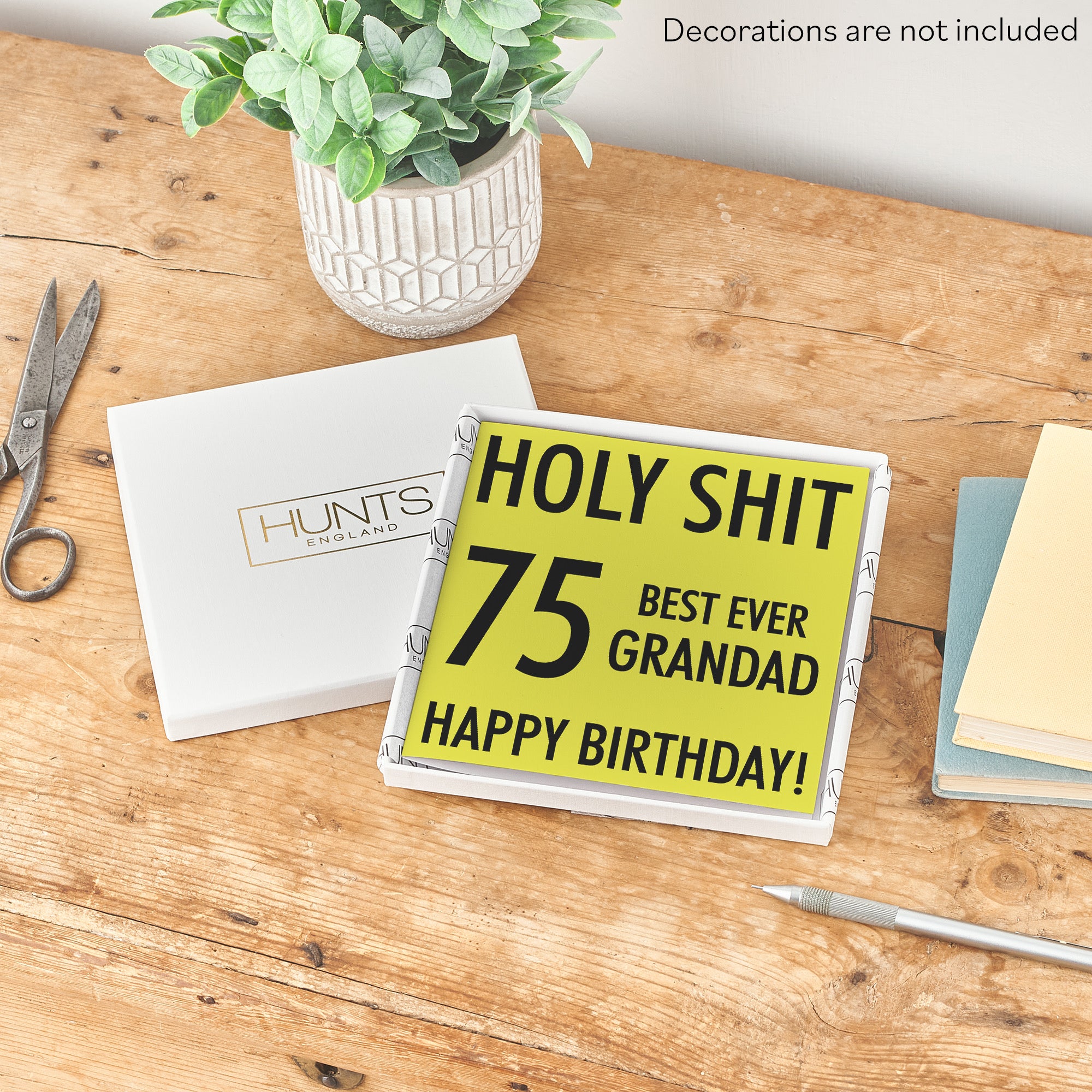 Boxed 75th Grandad Birthday Card Holy Shit - Default Title (B0D5RNBJB8)