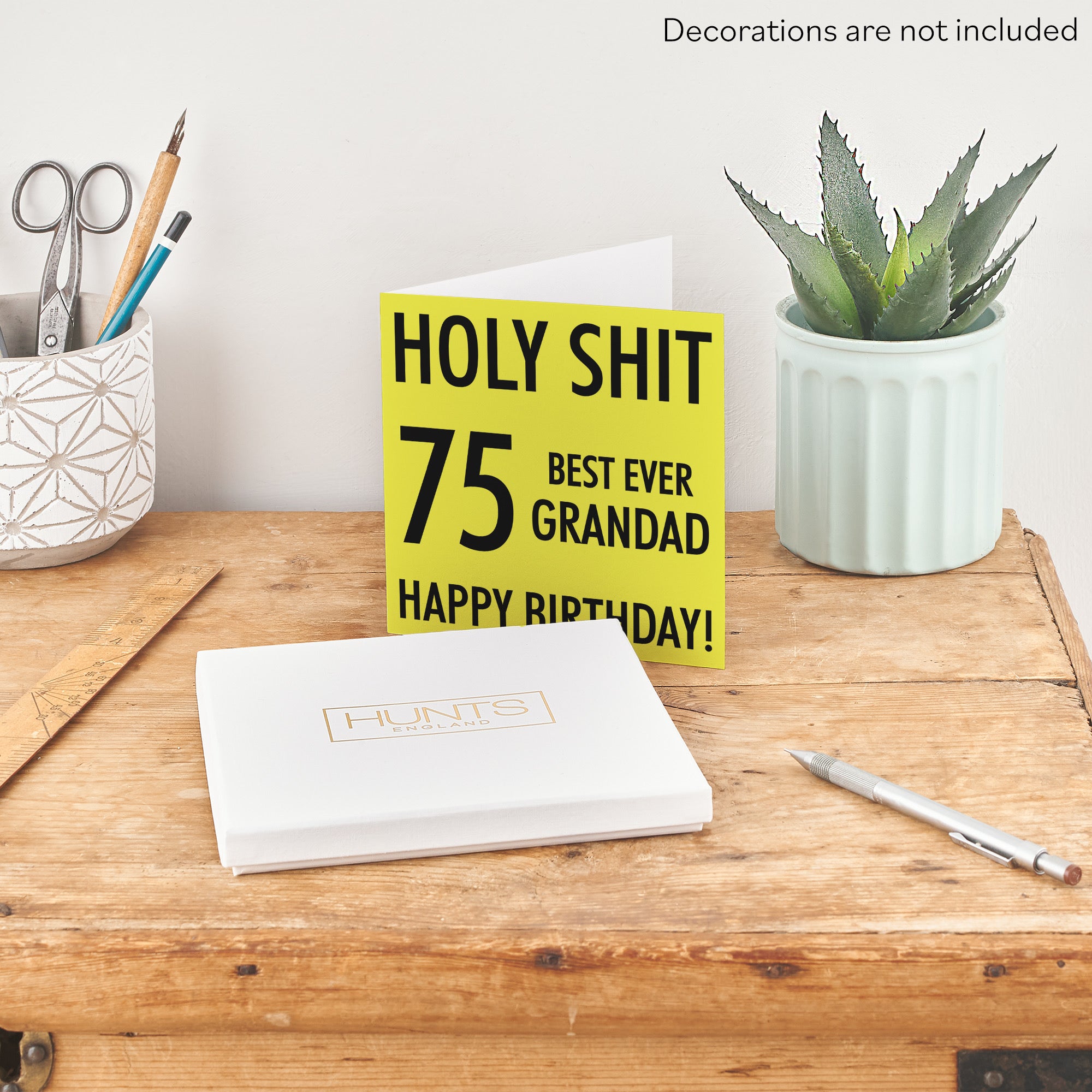 Boxed 75th Grandad Birthday Card Holy Shit - Default Title (B0D5RNBJB8)