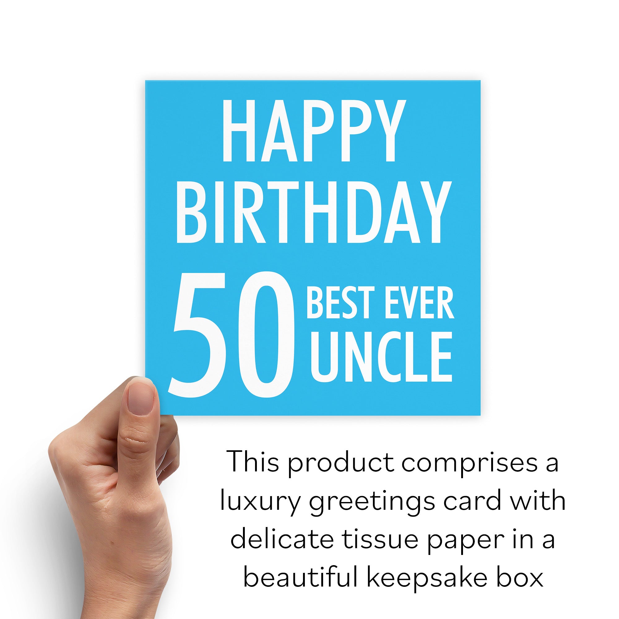 Boxed 50th Uncle Birthday Card Urban Colour - Default Title (B0D5RNCVFC)