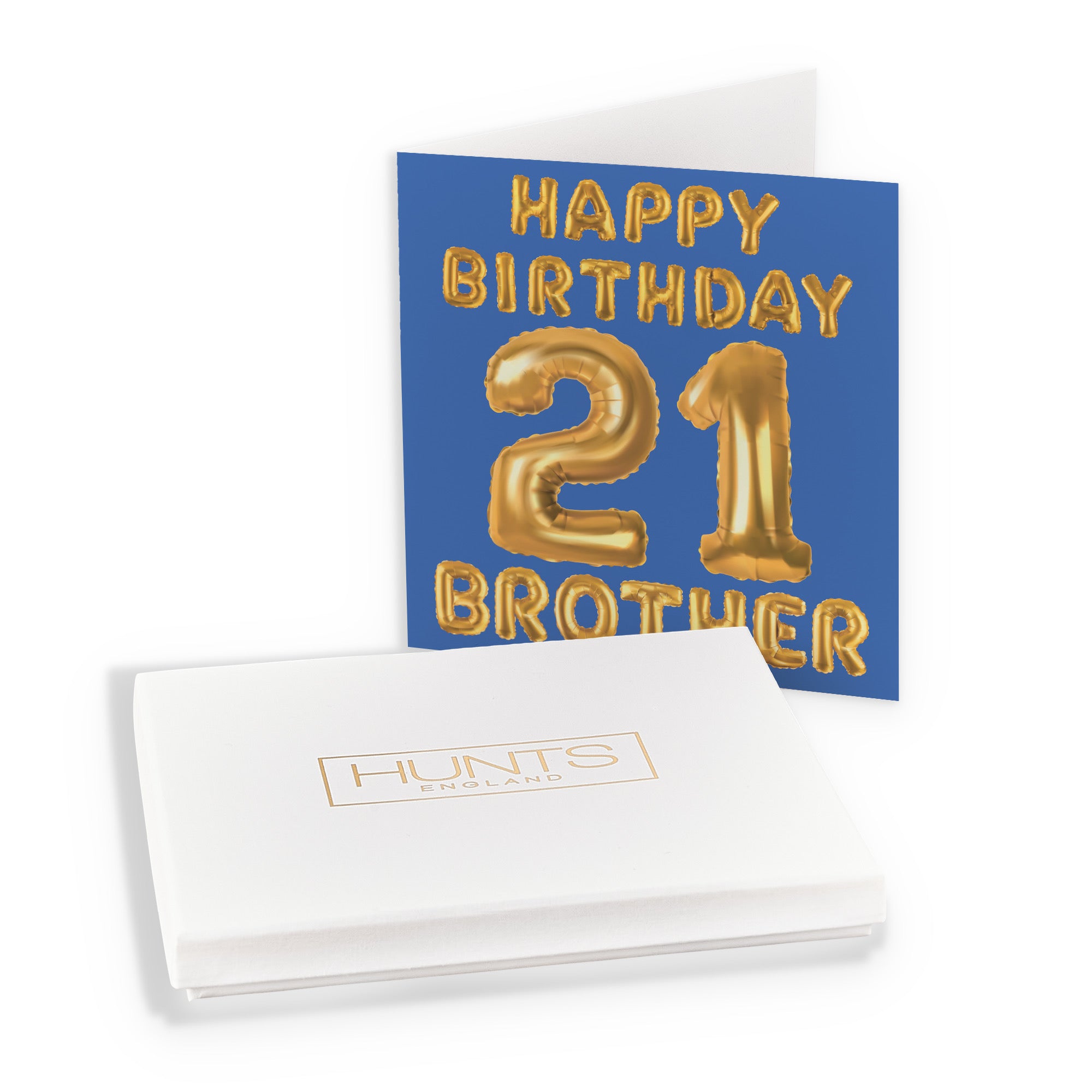 Boxed 21st Brother Birthday Card Balloon - Default Title (B0D5RNDH95)