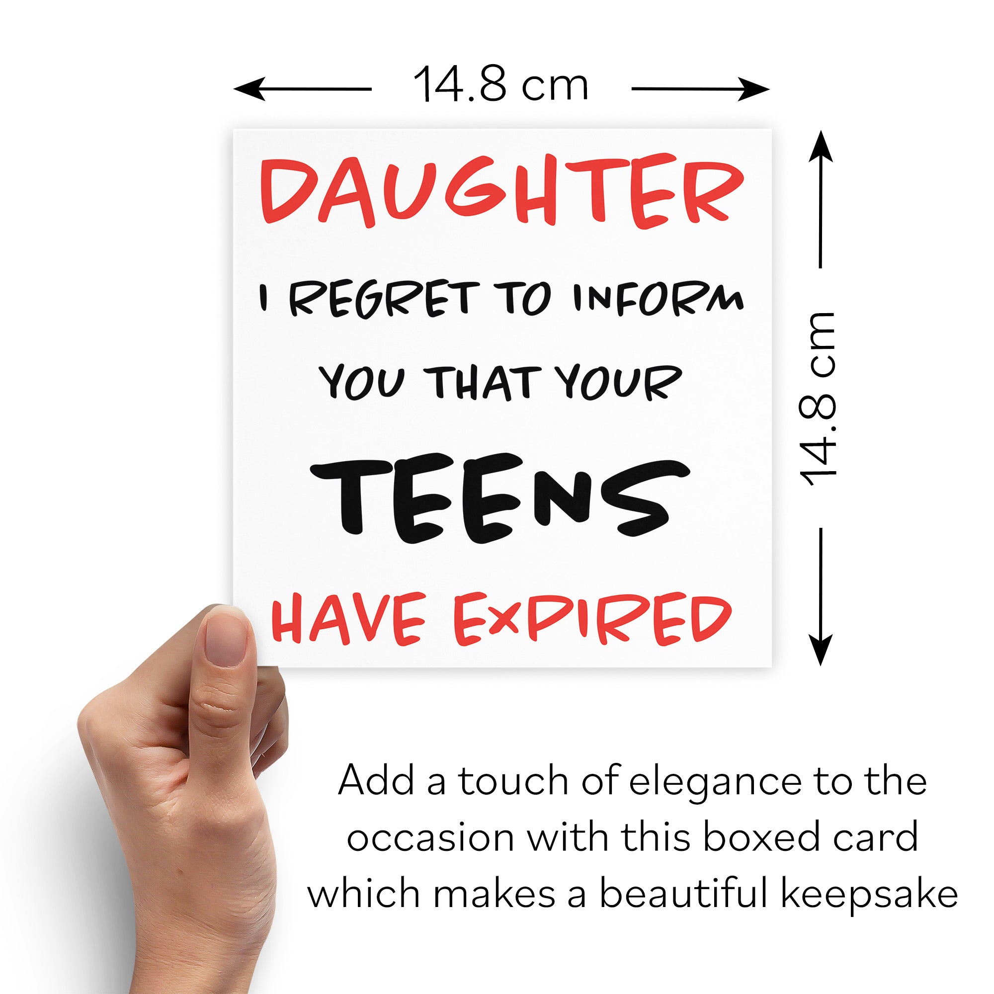 Boxed 20th Daughter Humorous Birthday Card Retro - Default Title (B0D5RNFMVG)