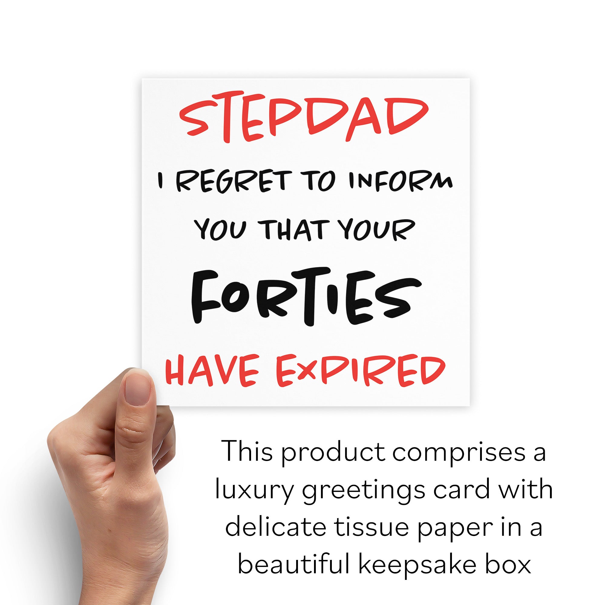 Boxed 50th Stepdad Birthday Card Retro - Default Title (B0D5RNL2ML)