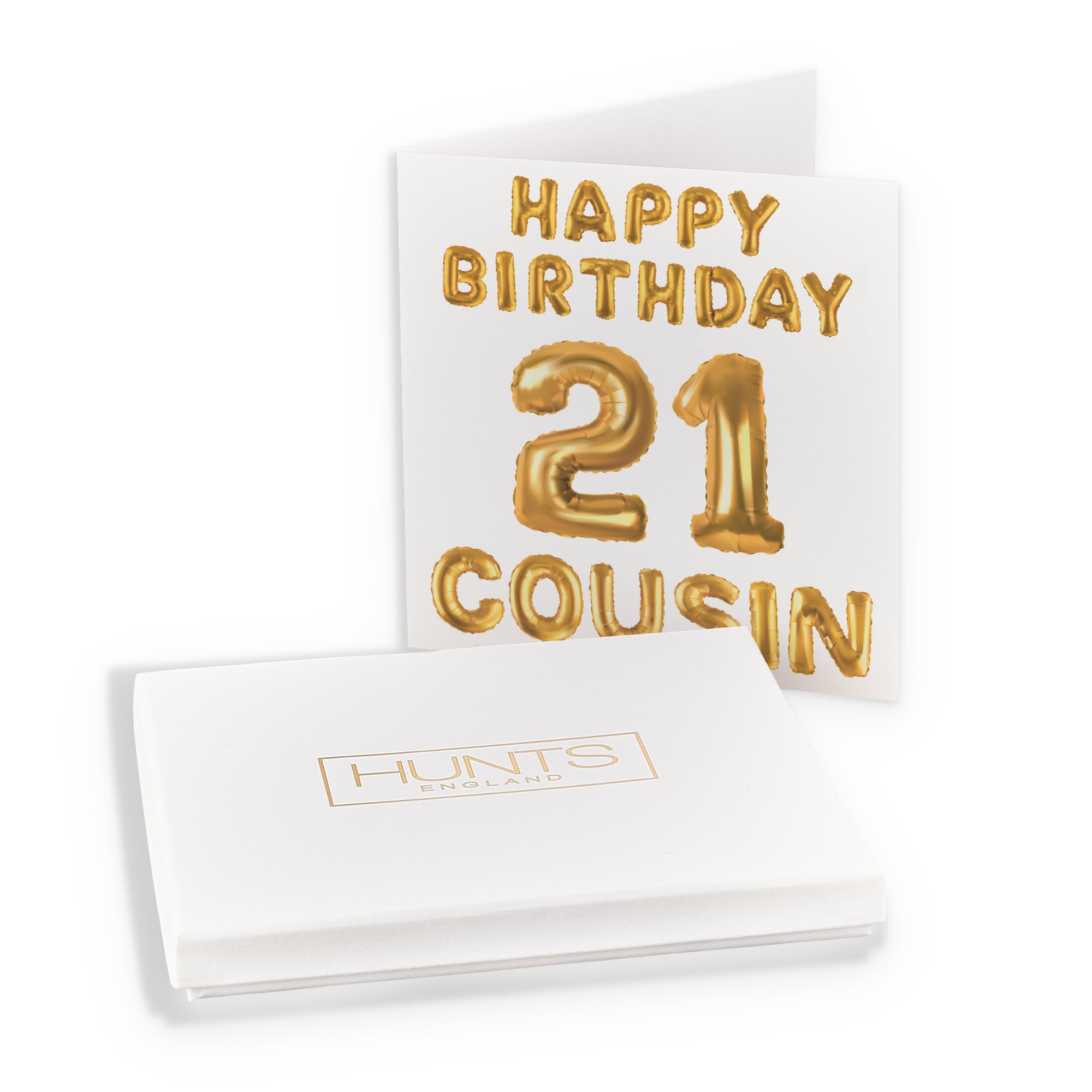 Boxed 21st Cousin Birthday Card Balloon - Default Title (B0D5RNPMH9)