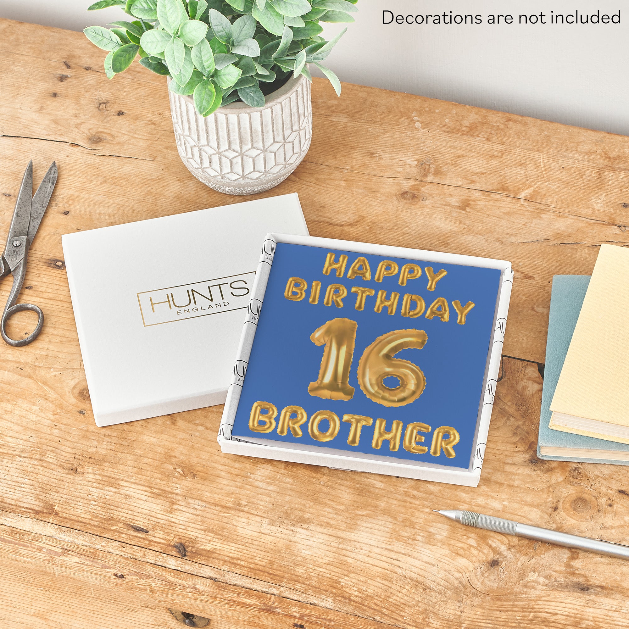 Boxed 16th Brother Birthday Card Balloon - Default Title (B0D5RNQLZX)