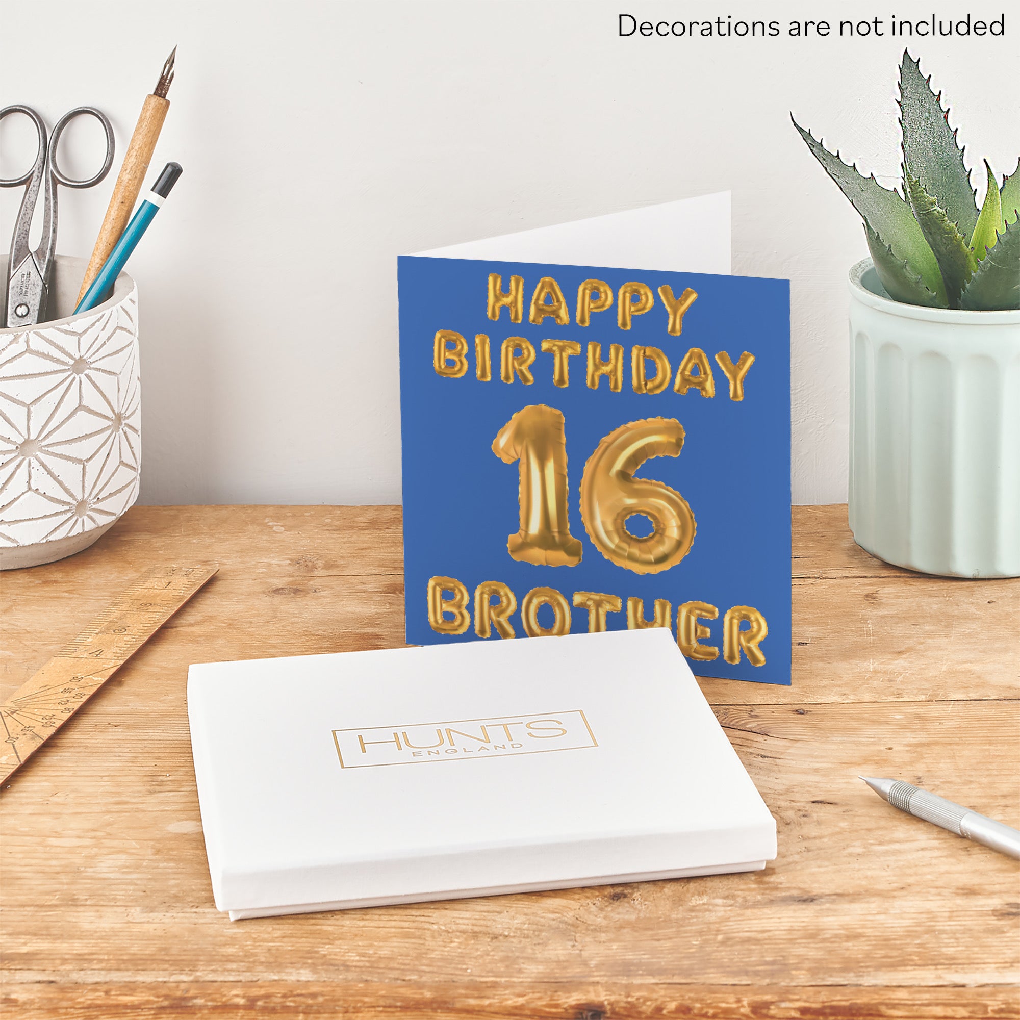 Boxed 16th Brother Birthday Card Balloon - Default Title (B0D5RNQLZX)