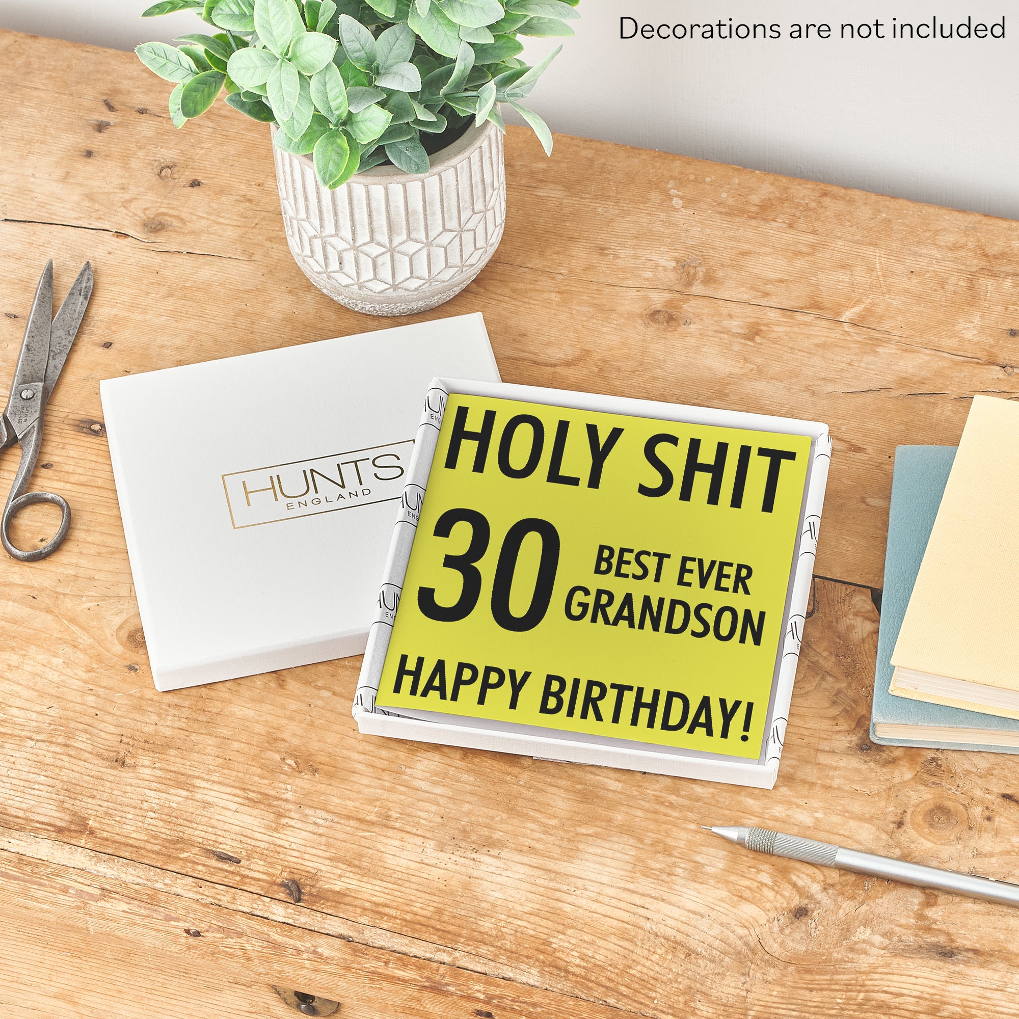 Boxed 30th Grandson Birthday Card Holy Shit - Default Title (B0D5RNQVJR)