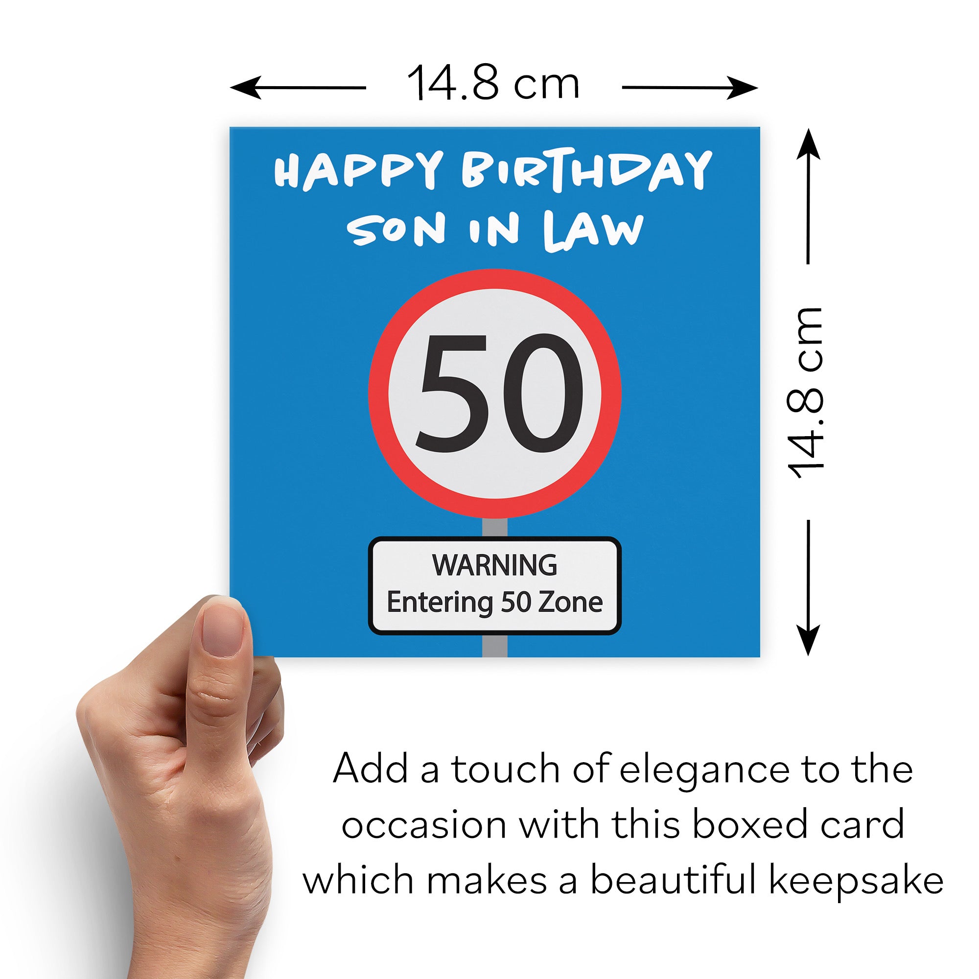 Boxed 50th Son In Law Birthday Card Road Sign - Default Title (B0D5RNRWX3)