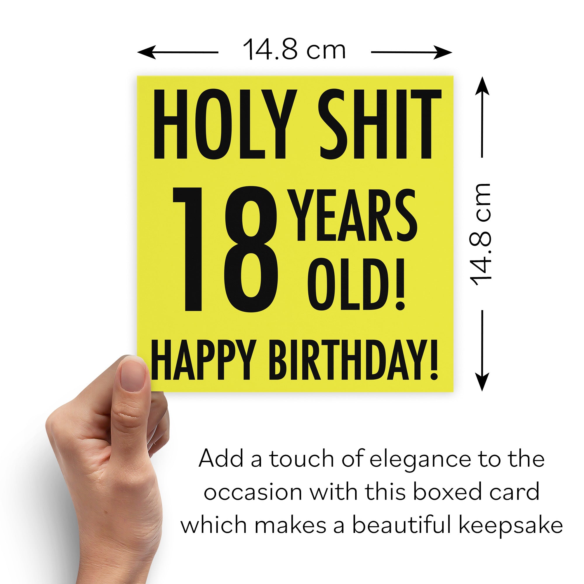 Boxed 18th Birthday Card Holy Shit - Default Title (B0D5RNSCF1)