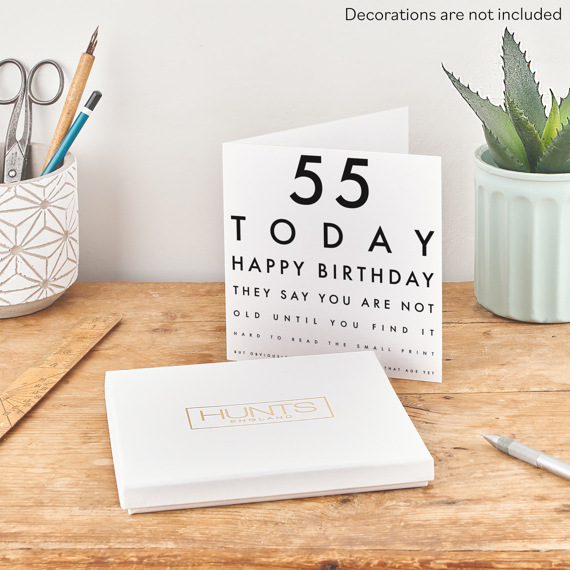 Boxed 55th Birthday Eye Sight Joke Card Letters - Default Title (B0D5RNTM15)