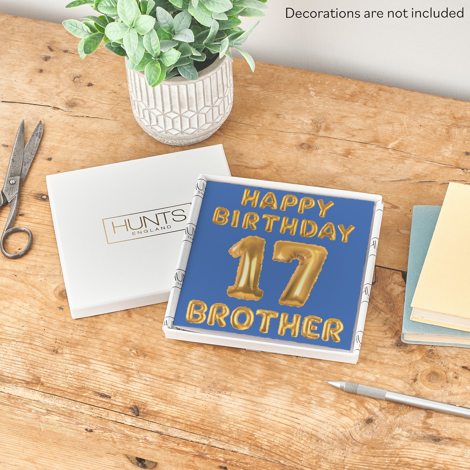 Boxed 17th Brother Birthday Card Balloon - Default Title (B0D5RNWQGF)