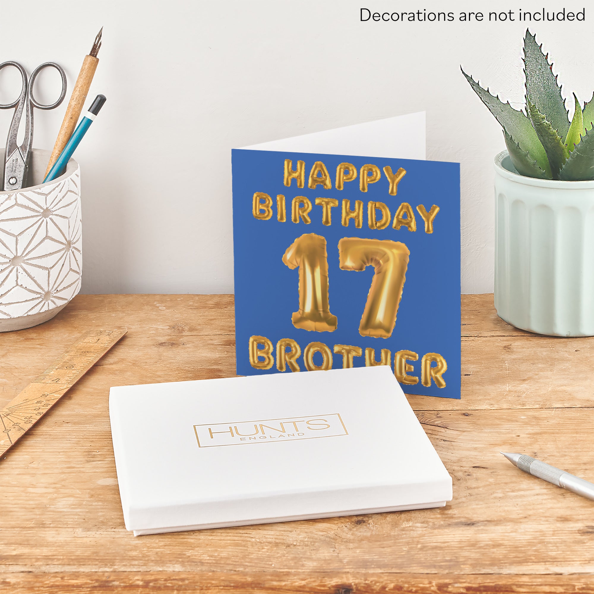 Boxed 17th Brother Birthday Card Balloon - Default Title (B0D5RNWQGF)