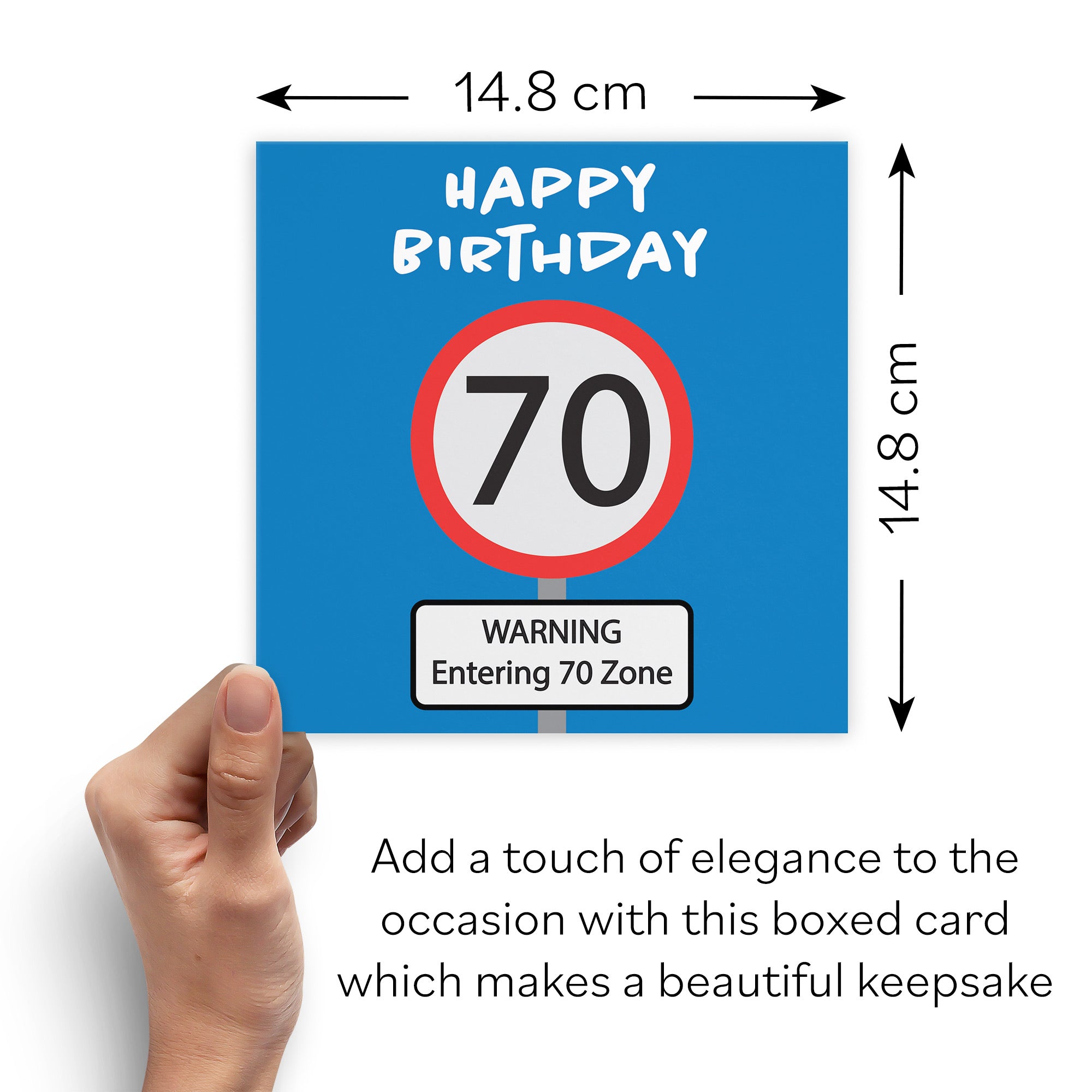 Boxed 70th Birthday Card Road Sign - Default Title (B0D5RNXF59)