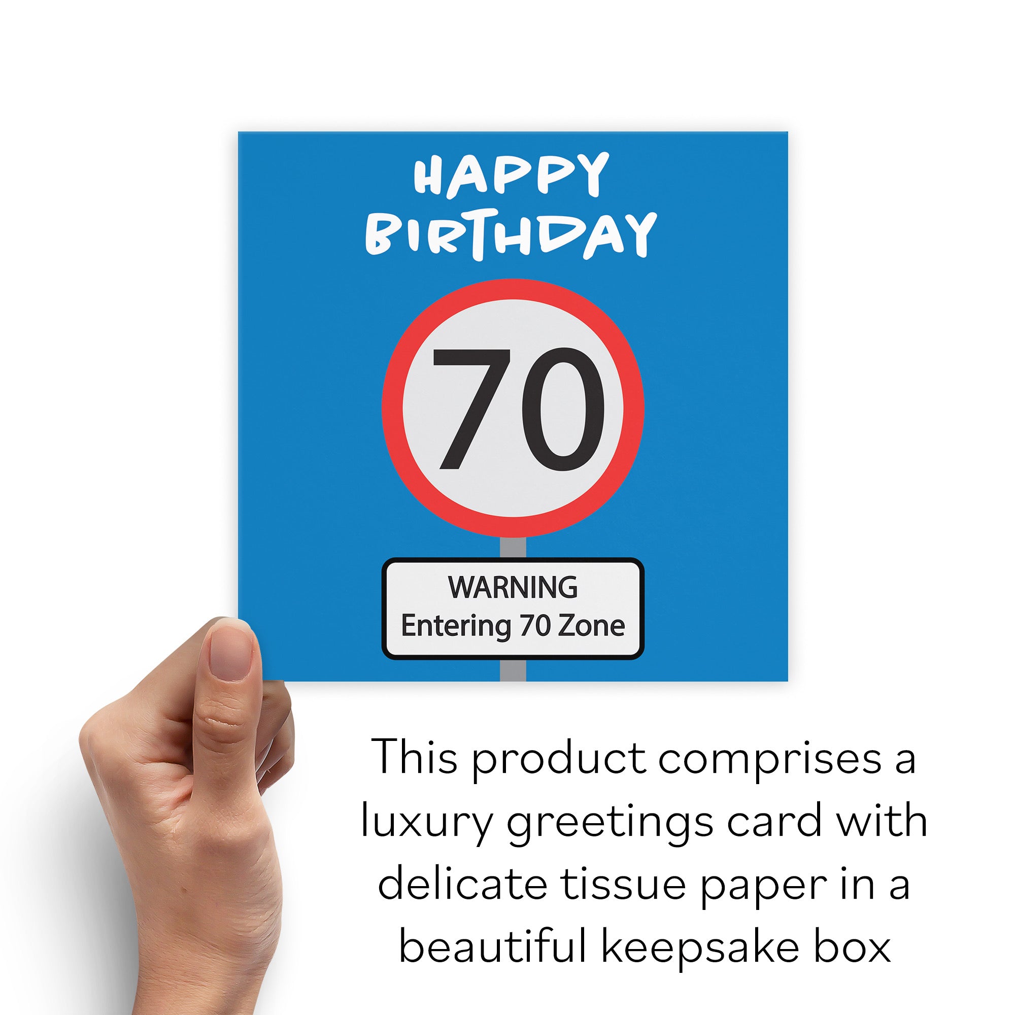 Boxed 70th Birthday Card Road Sign - Default Title (B0D5RNXF59)