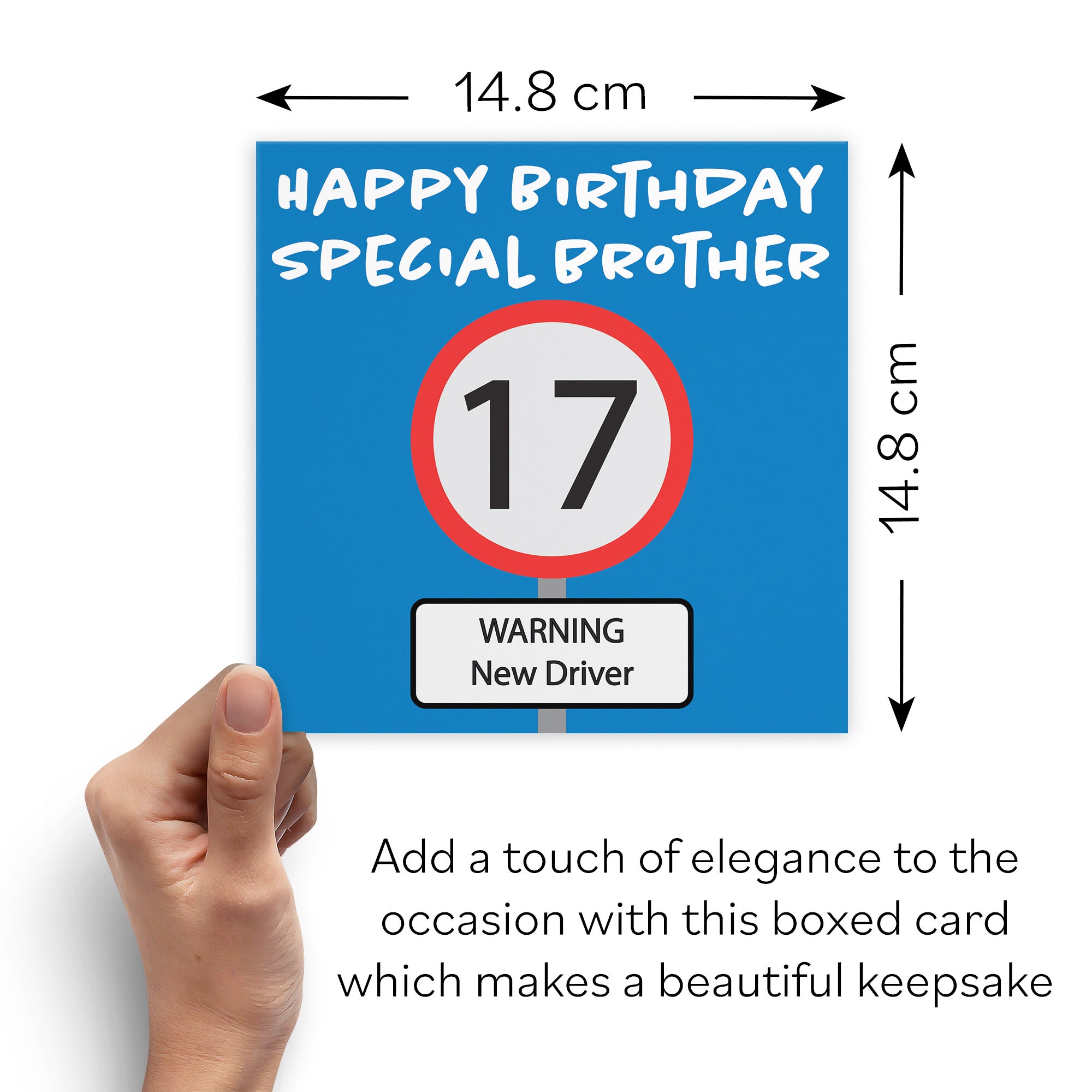 Boxed 17th Brother Birthday Card Road Sign - Default Title (B0D5RNYPBL)