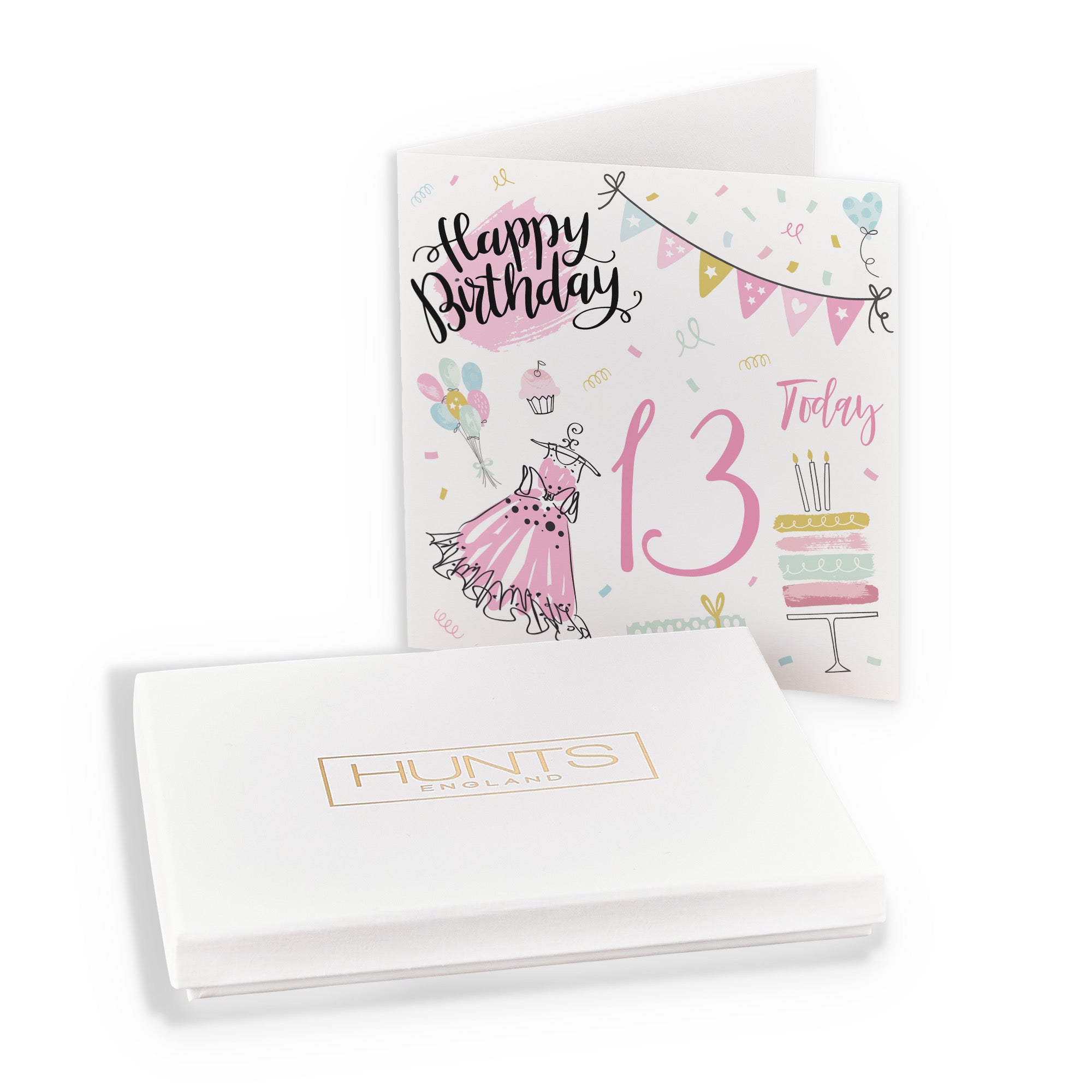 Boxed 13th Girl Birthday Card Party - Default Title (B0D5RP22LJ)