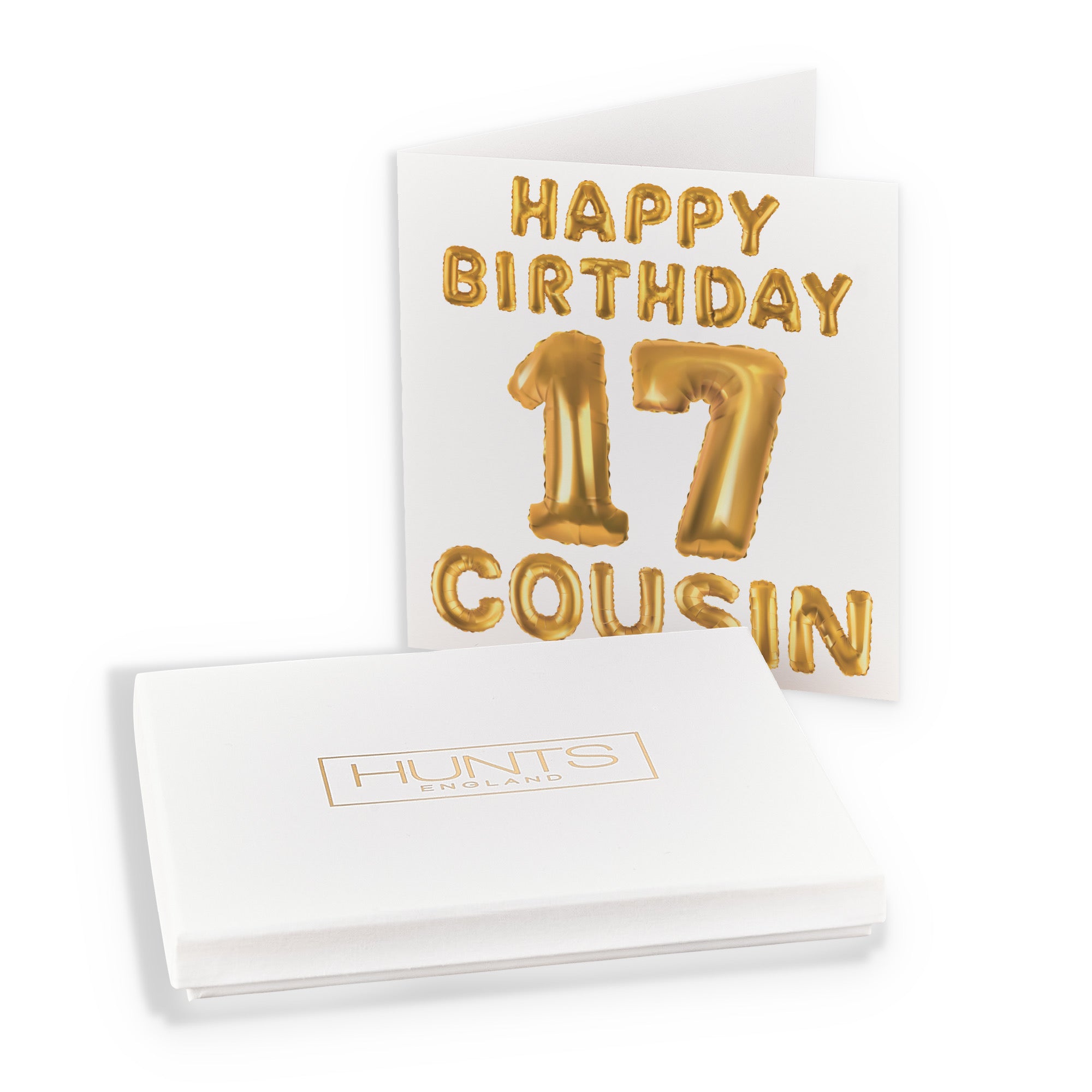 Boxed 17th Cousin Birthday Card Balloon - Default Title (B0D5RP22Y7)