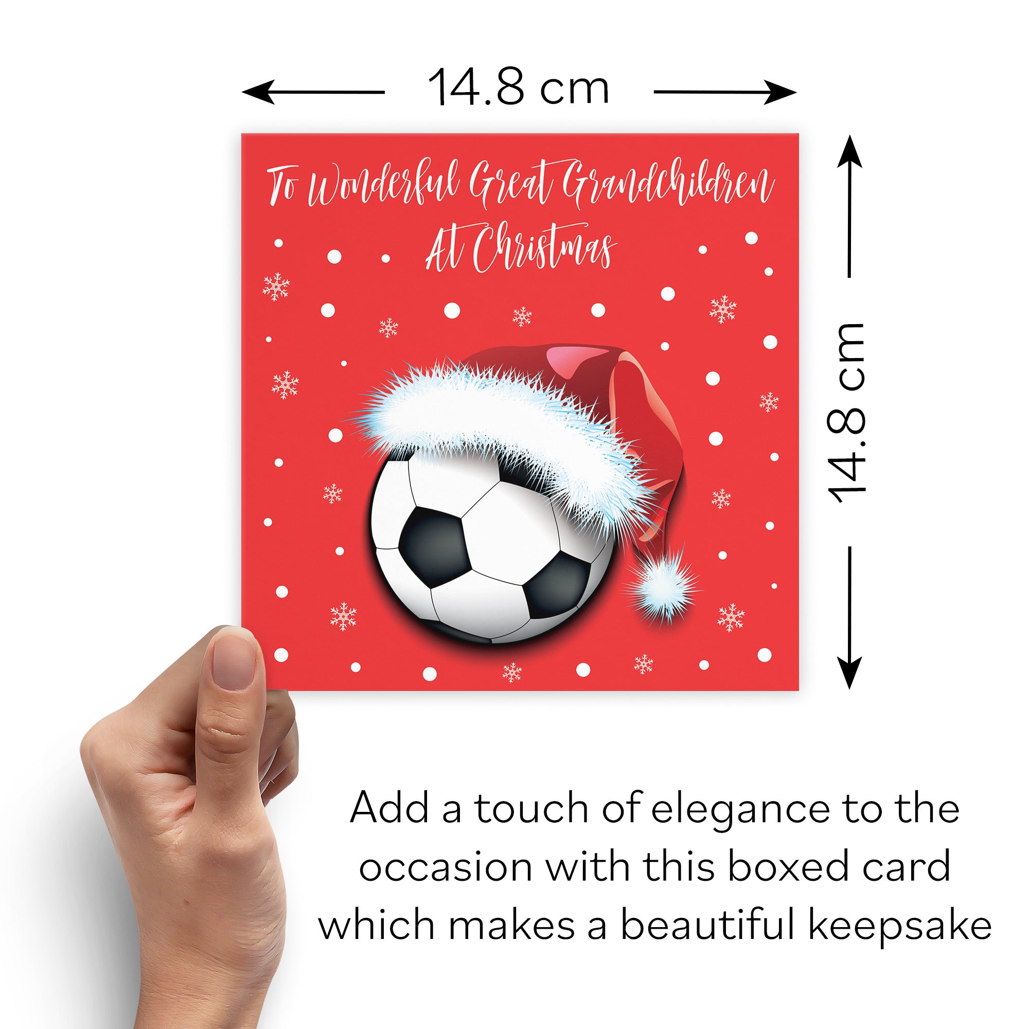 Boxed Great Grandchildren Football Christmas Card - Default Title (B0D5RP2J8S)