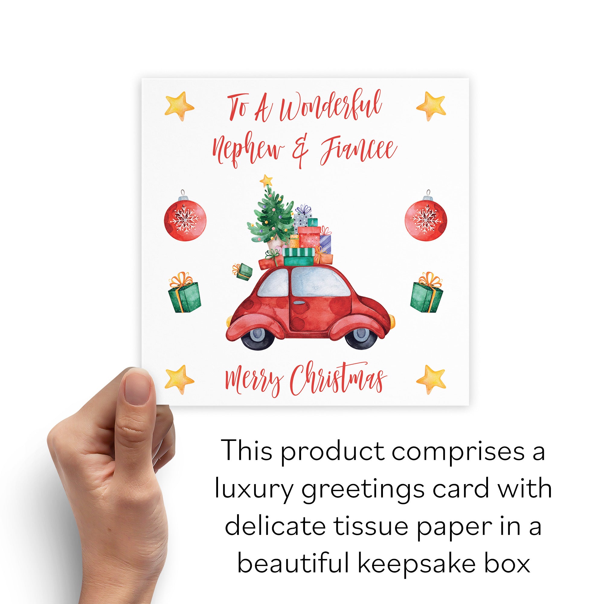 Boxed Nephew And Fiancee Christmas Holiday Card - Default Title (B0D5RP2PVL)