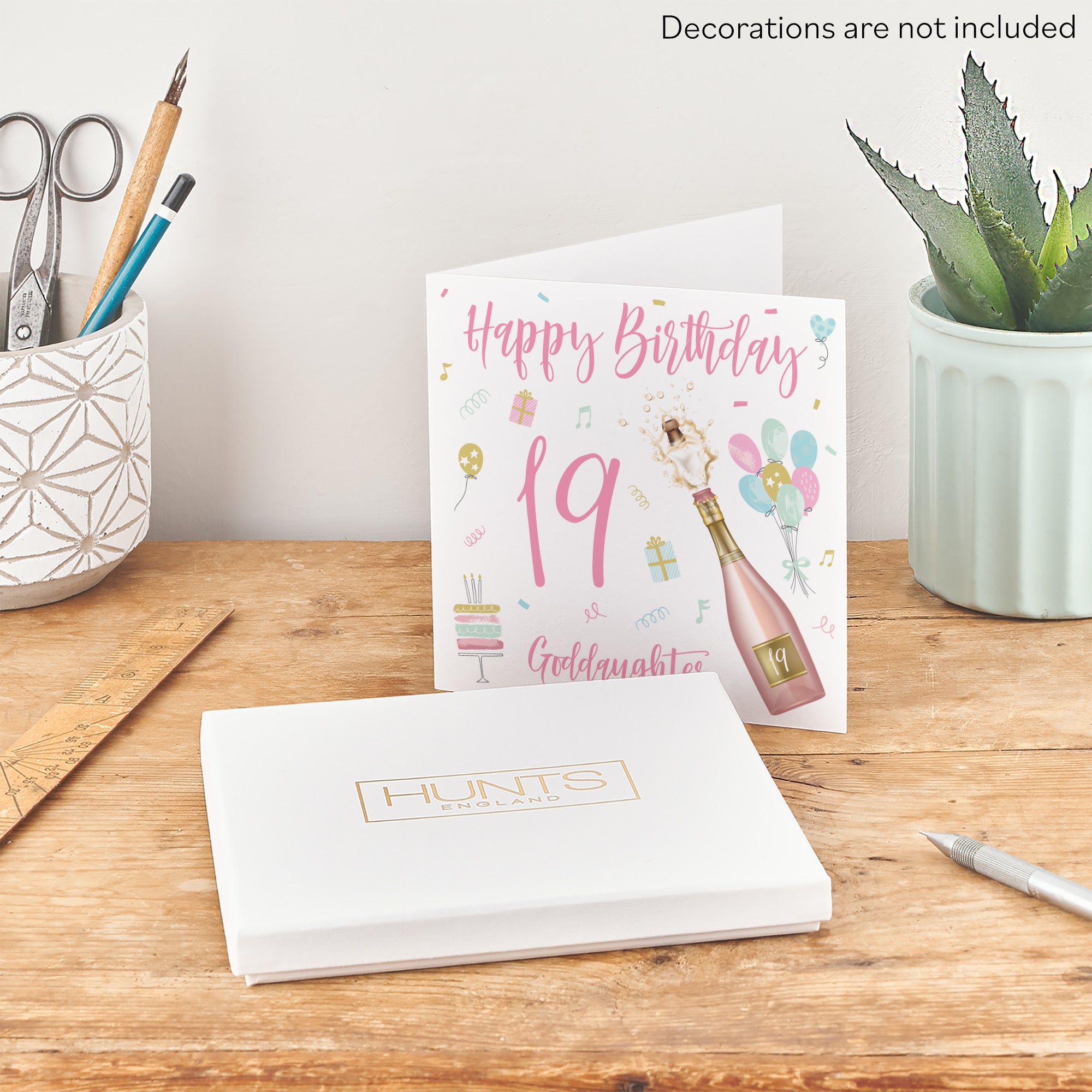 Boxed 19th Goddaughter Birthday Card Champagne - Default Title (B0D5RP3B9X)