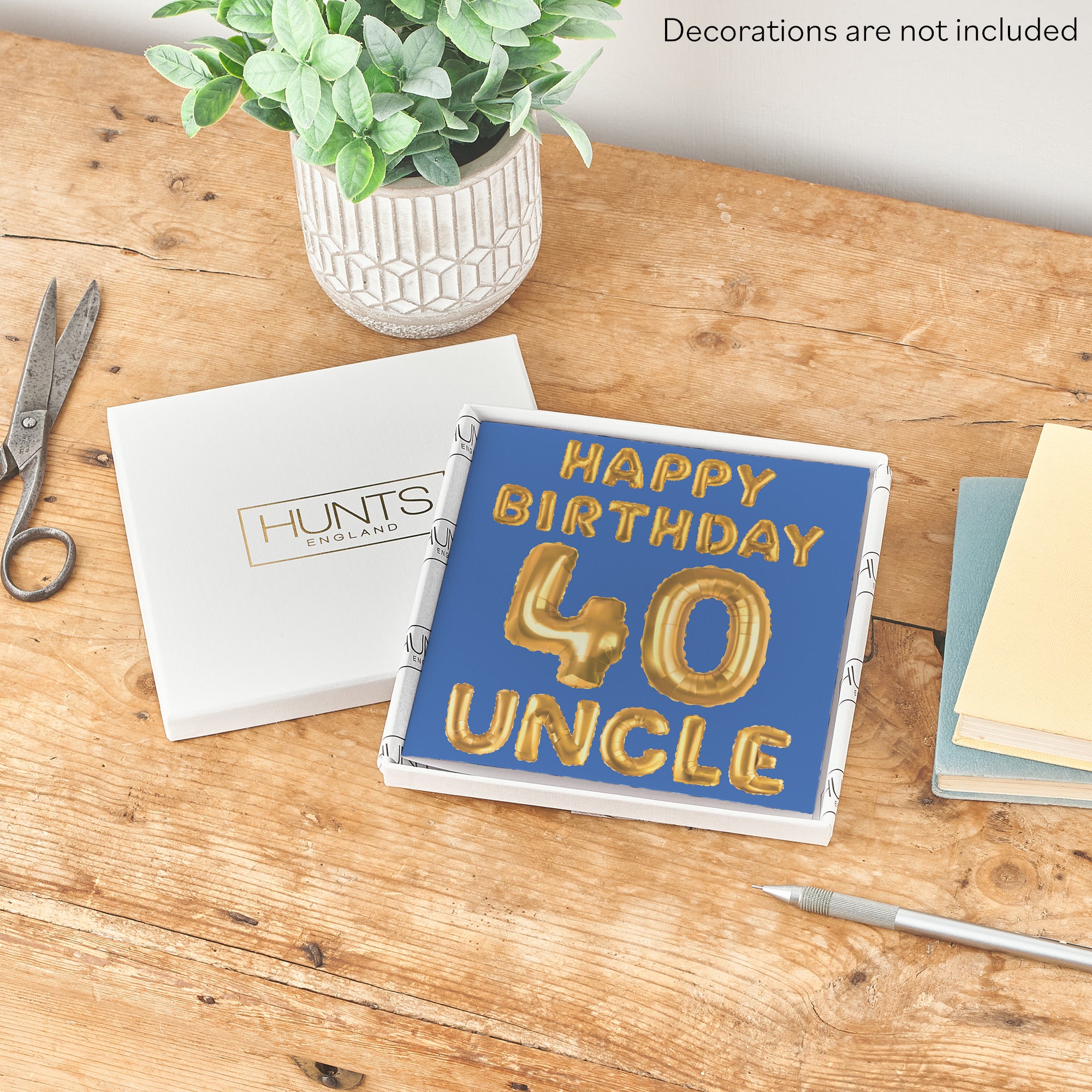 Boxed 40th Uncle Birthday Card Balloon - Default Title (B0D5RP3CG3)