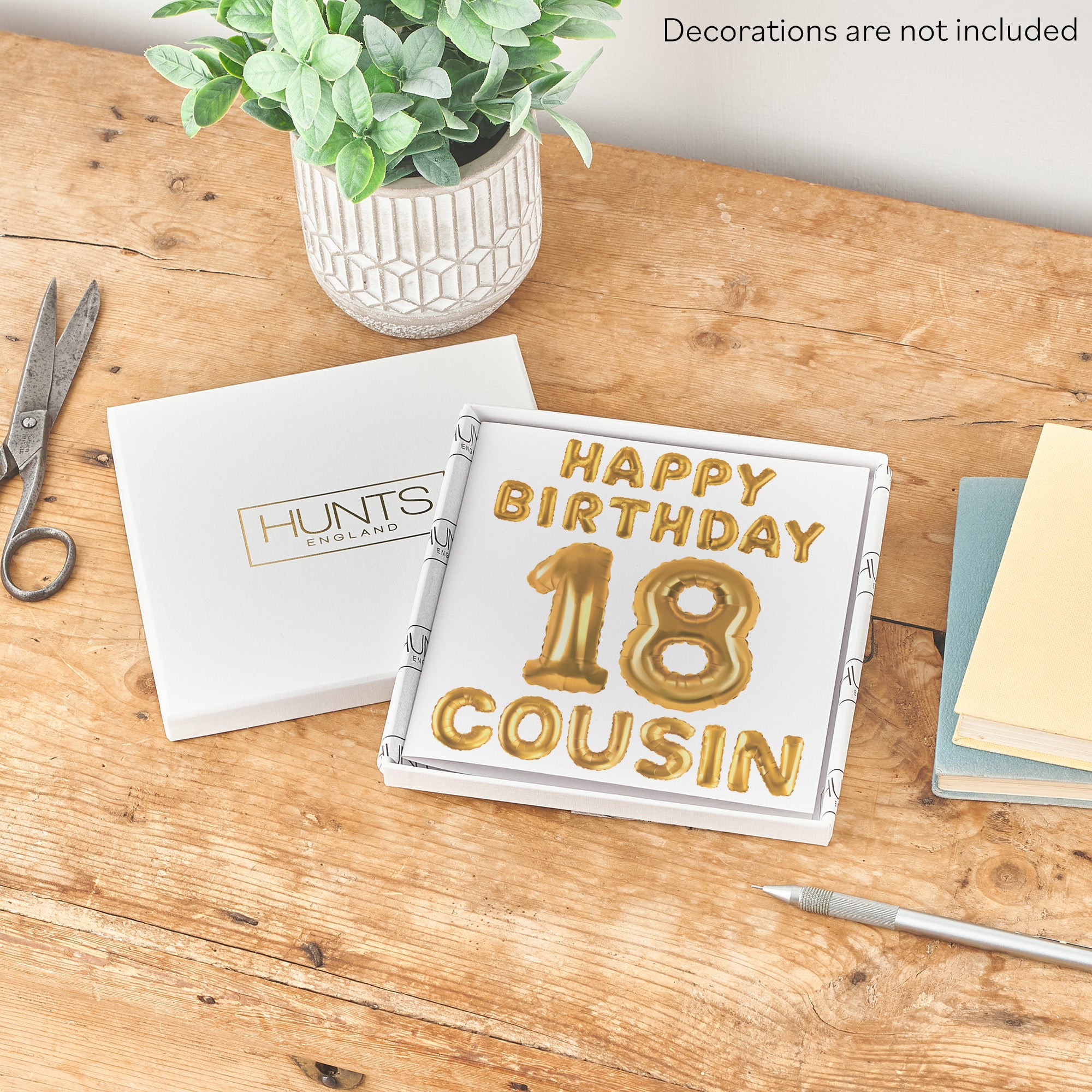 Boxed 18th Cousin Birthday Card Balloon - Default Title (B0D5RP3CG5)