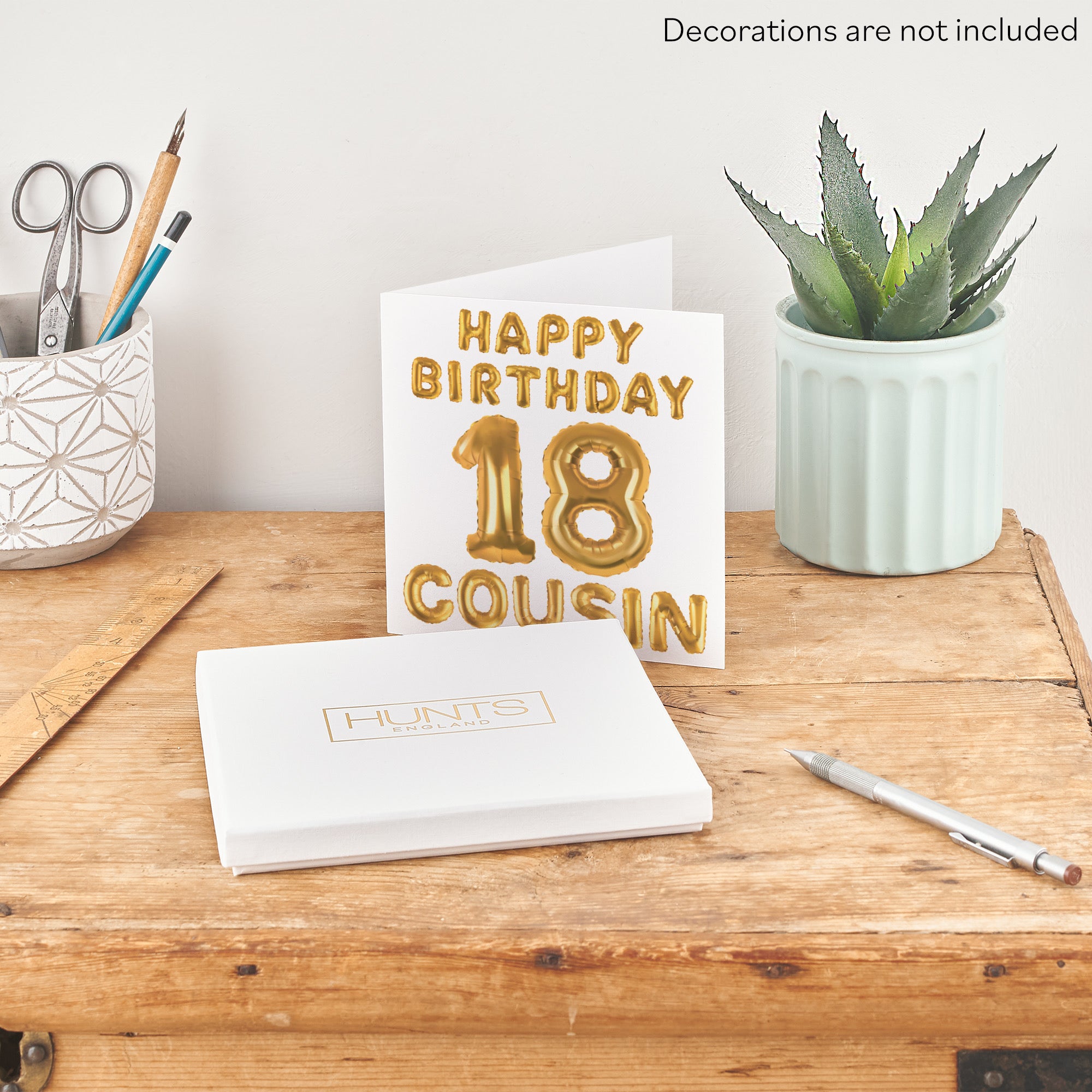 Boxed 18th Cousin Birthday Card Balloon - Default Title (B0D5RP3CG5)