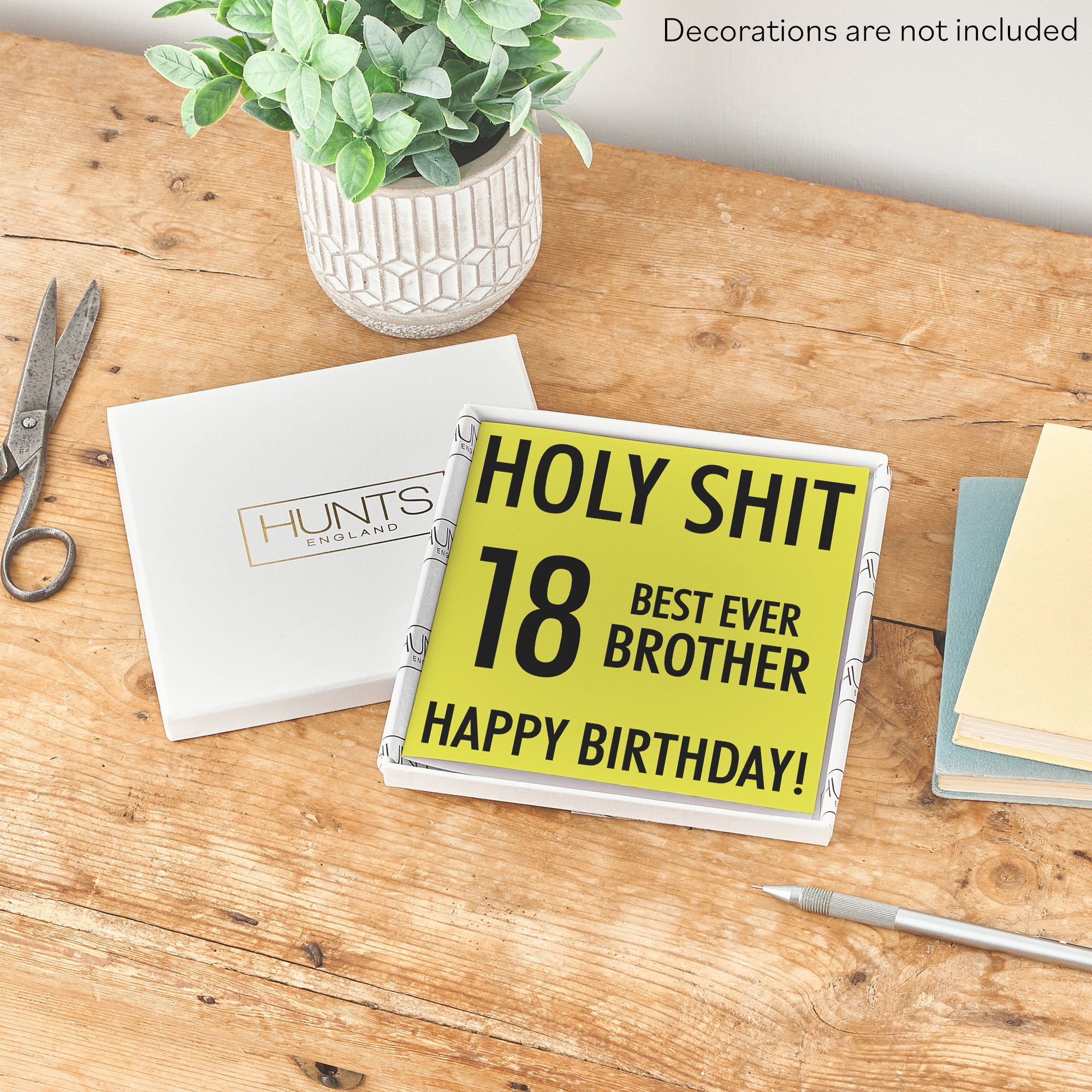 Boxed 18th Brother Birthday Card Holy Shit - Default Title (B0D5RP49DX)