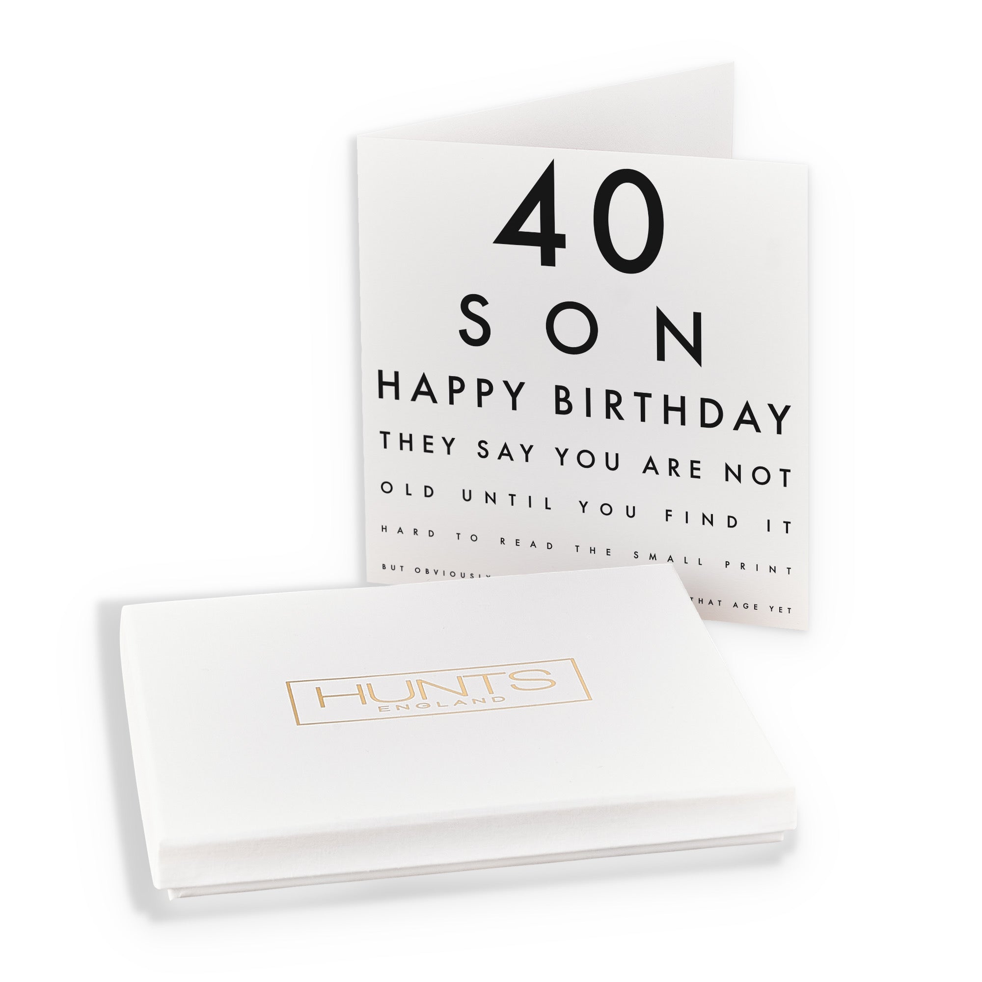 Boxed 40th Son Eye Sight Joke Birthday Card Letters - Default Title (B0D5RP4JXX)