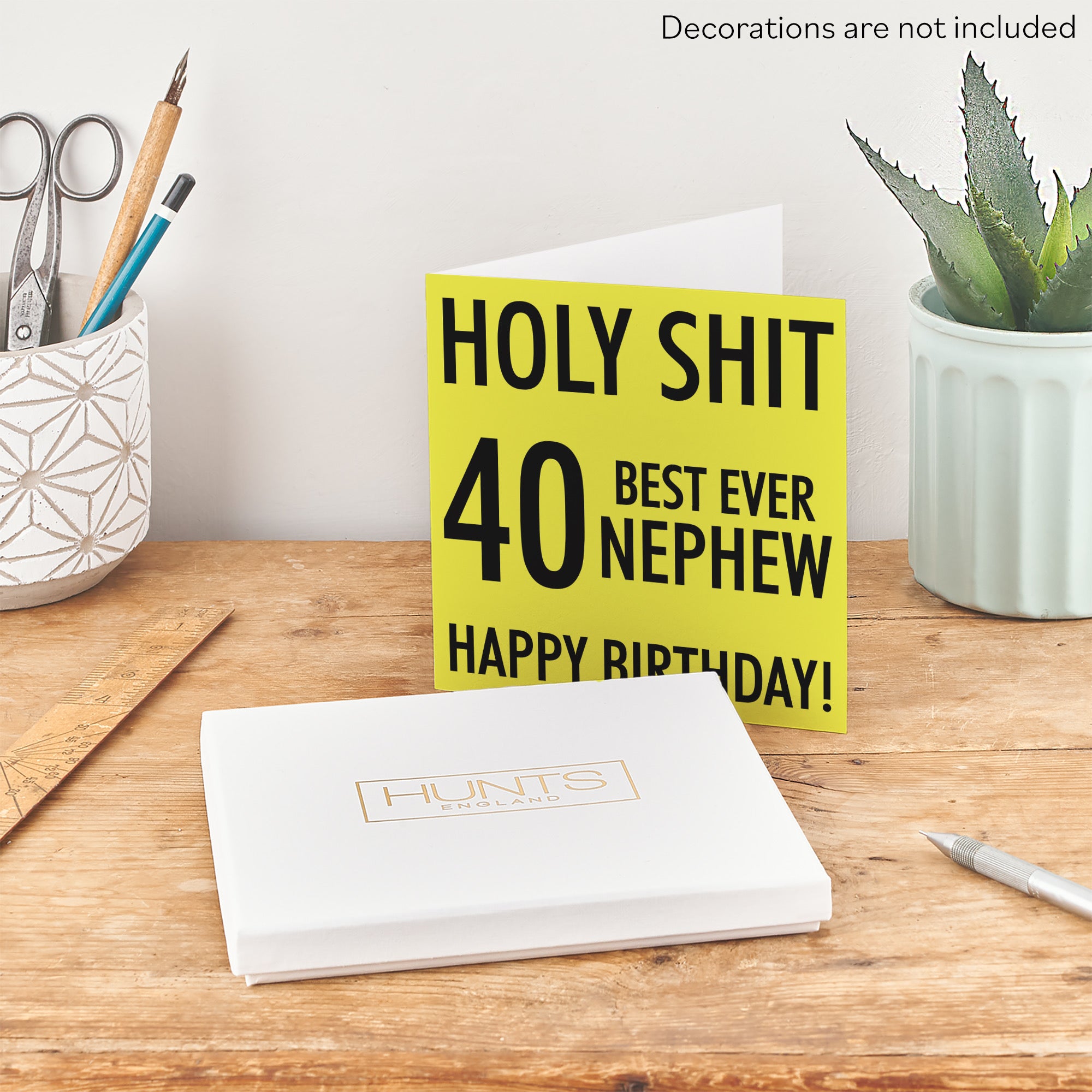 Boxed 40th Nephew Birthday Card Holy Shit - Default Title (B0D5RP5NFR)