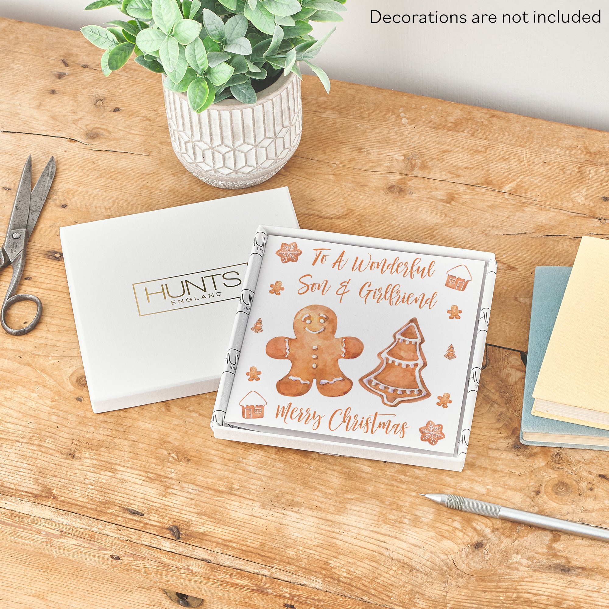 Boxed Son And Girlfriend Gingerbread Christmas Card - Default Title (B0D5RP5YJ1)