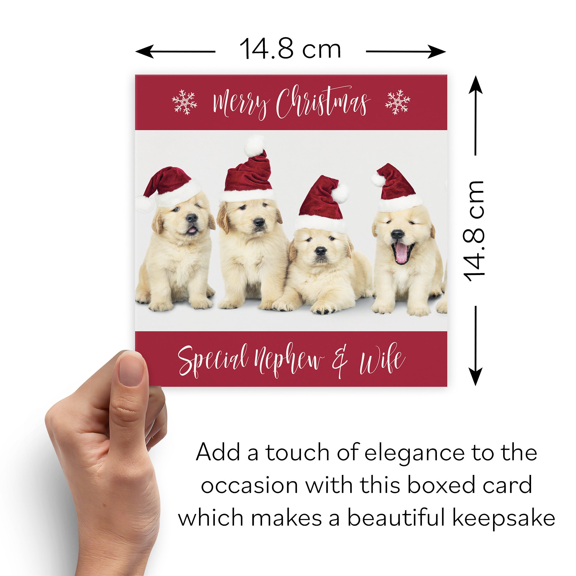 Boxed Nephew And Wife Puppy Christmas Card - Default Title (B0D5RP79JT)